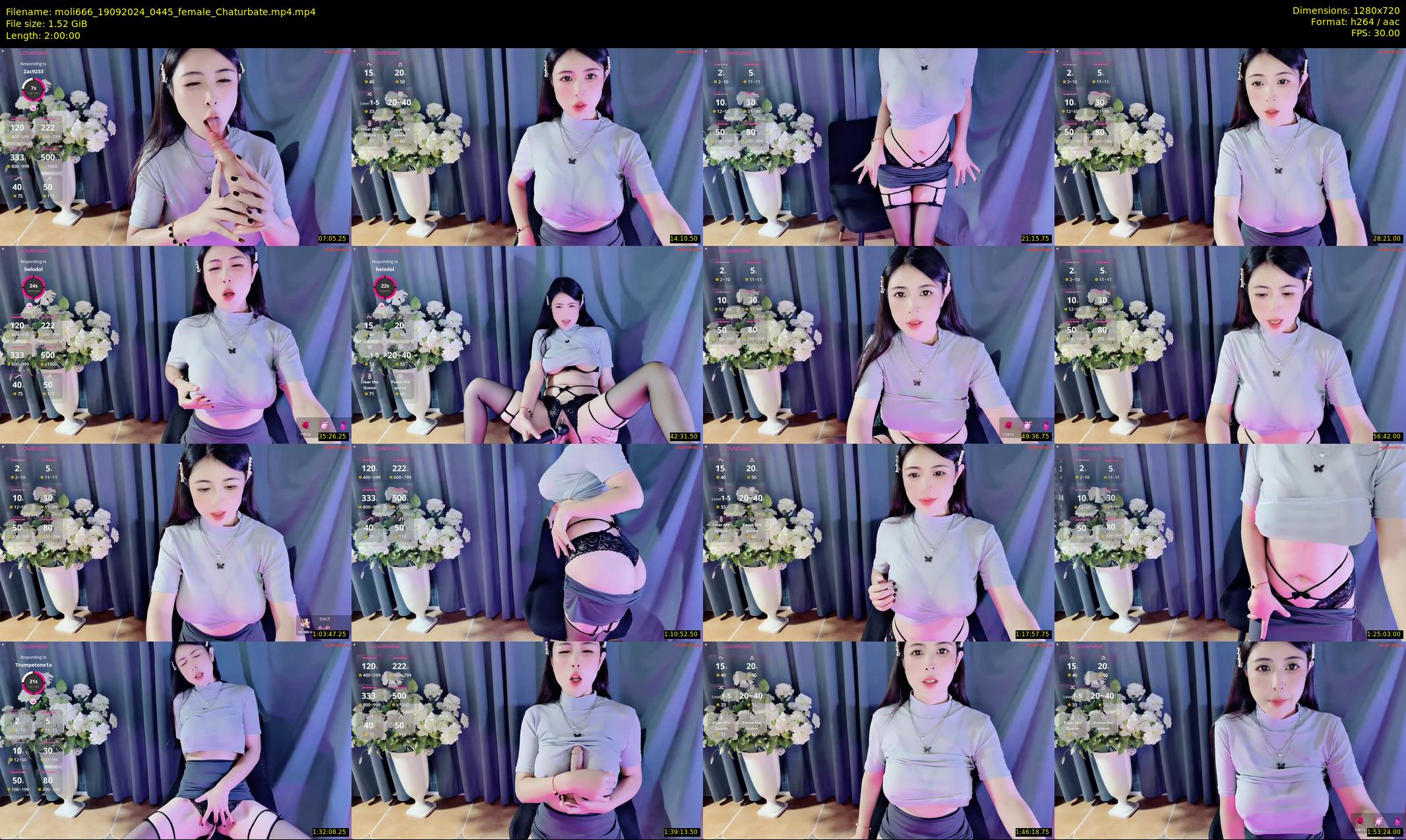 moli666 — 120 minute Chaturbate female cam show recording, 720p, Sep 19, 2024