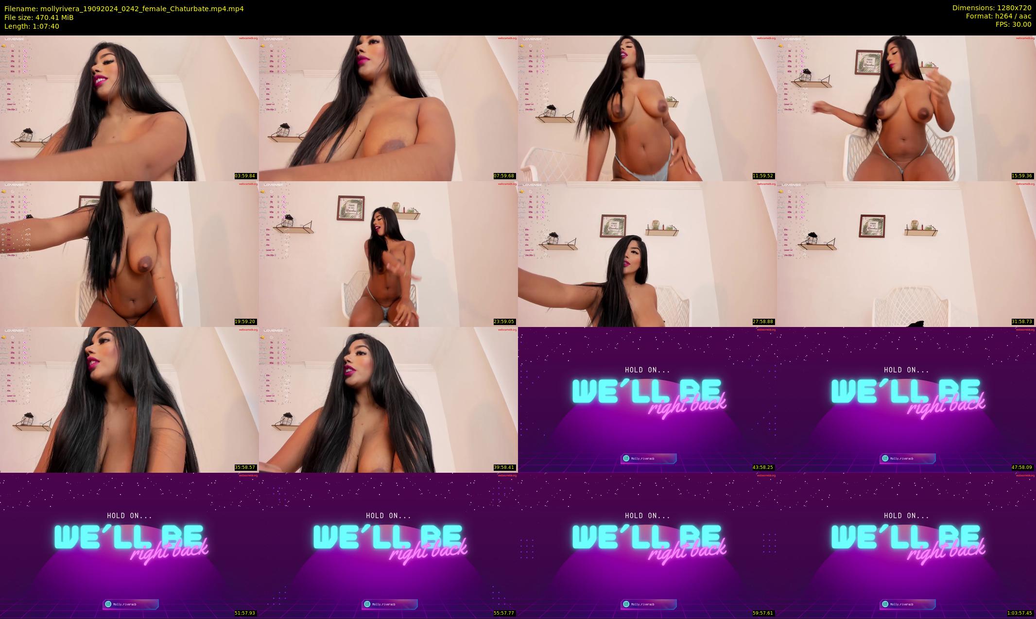 mollyrivera — 68 minute Chaturbate female cam show recording, 720p, Sep 19, 2024