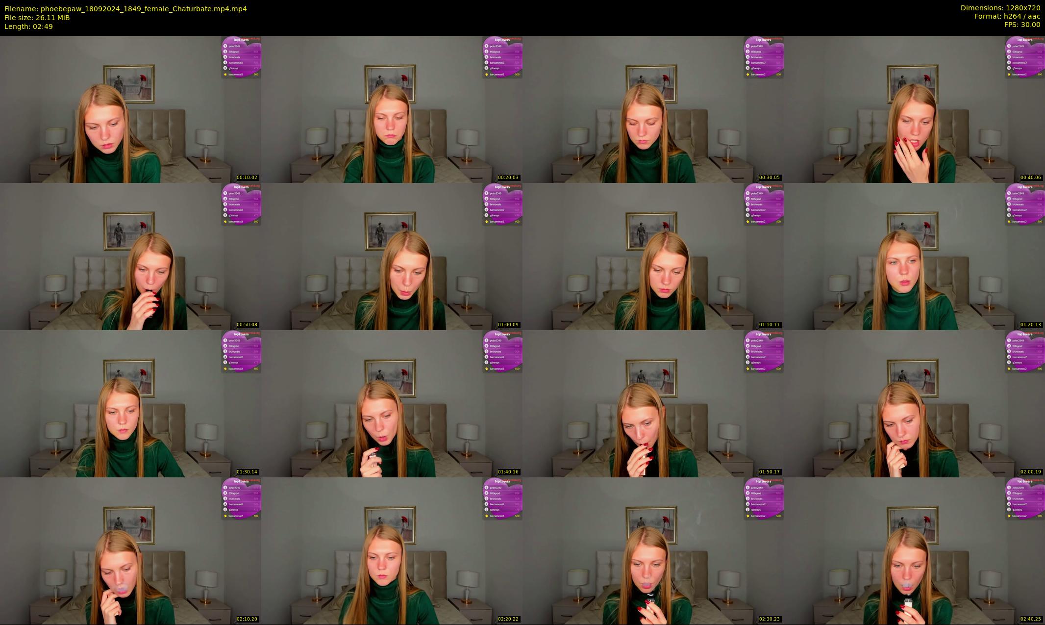phoebepaw — 3 minute Chaturbate female cam show recording, 720p, Sep 18, 2024