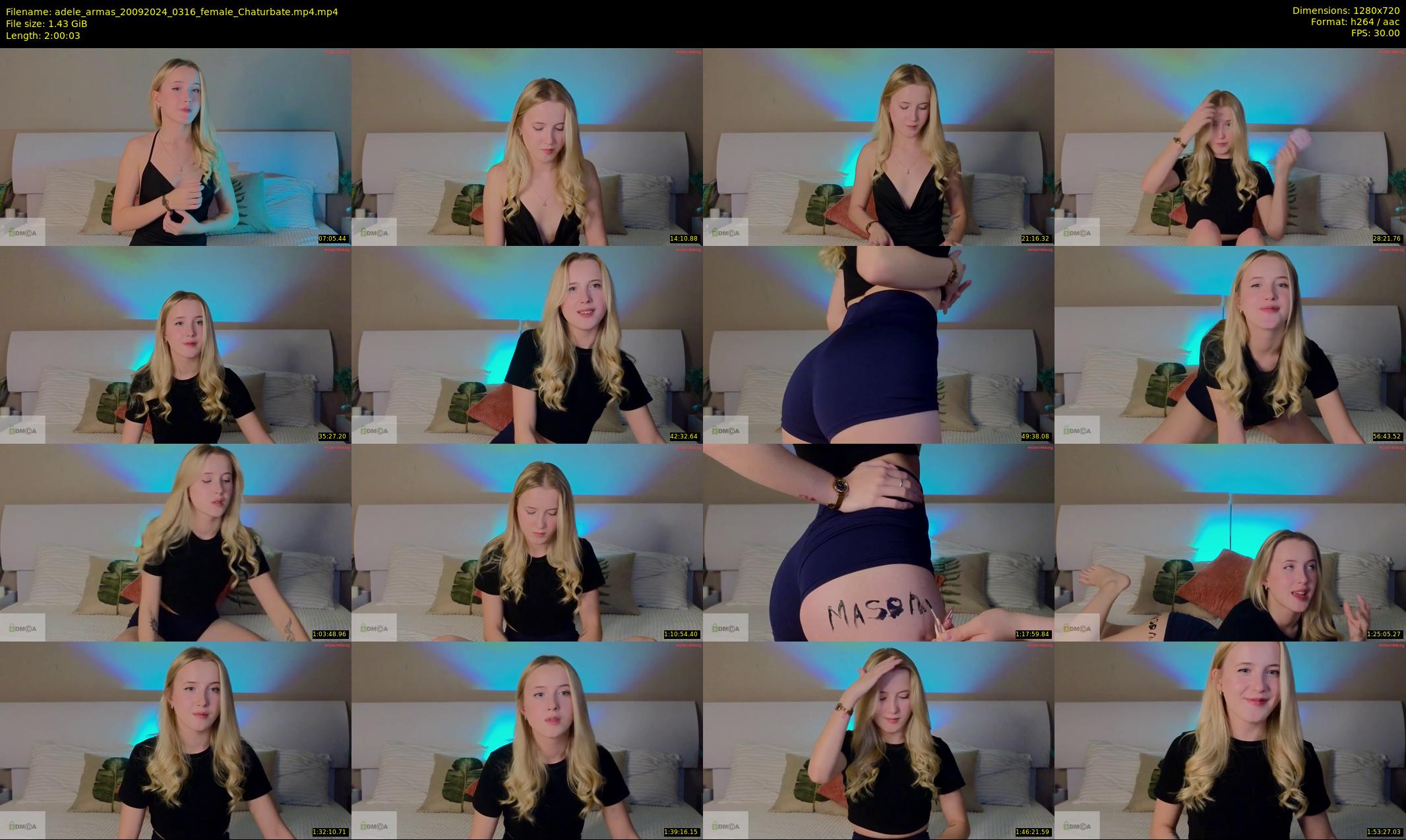 adele_armas — 121 minute Chaturbate female cam show recording, 720p, Sep 20, 2024