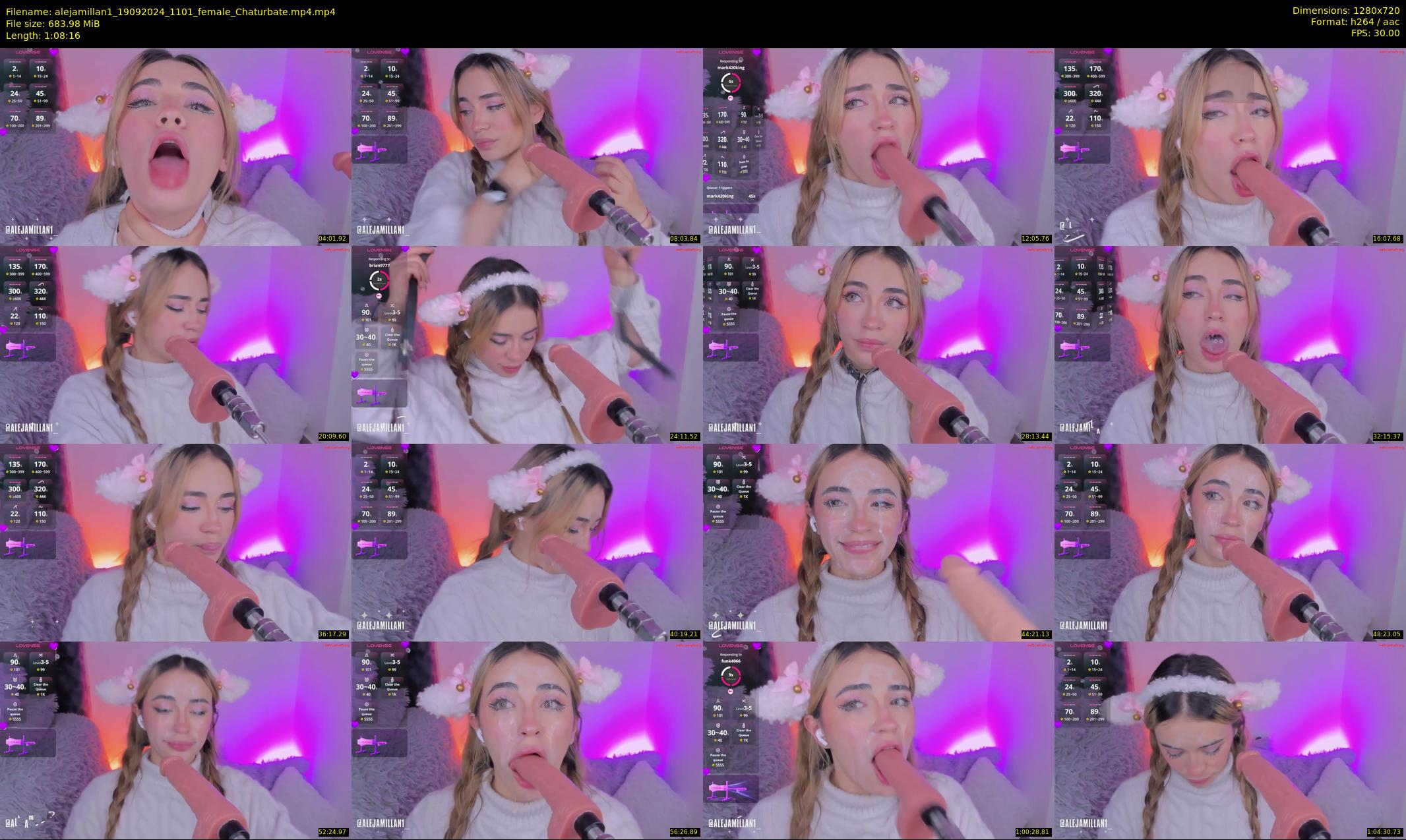 alejamillan1 — 69 minute Chaturbate female cam show recording, 720p, Sep 19, 2024