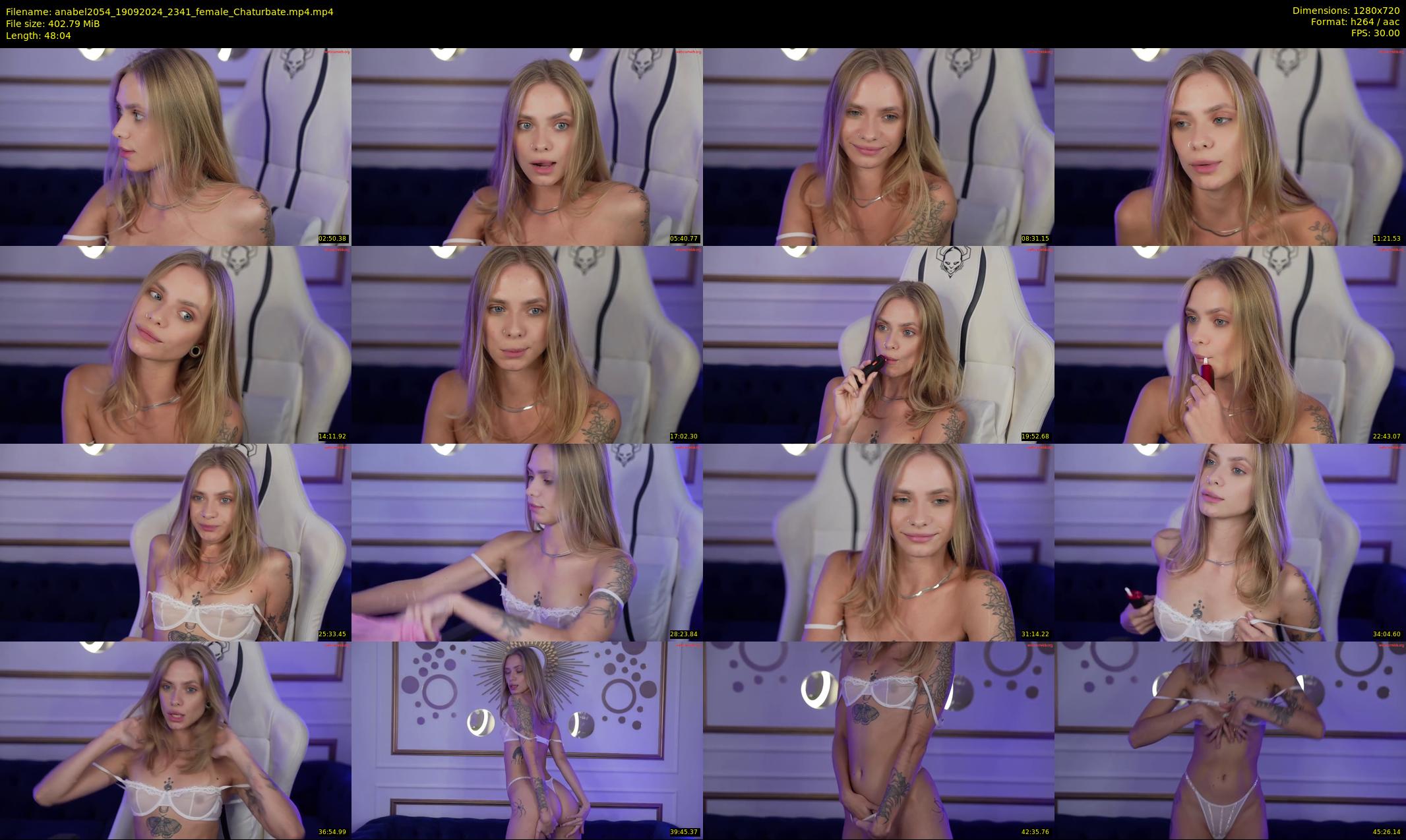 anabel2054 — 49 minute Chaturbate female cam show recording, 720p, Sep 19, 2024