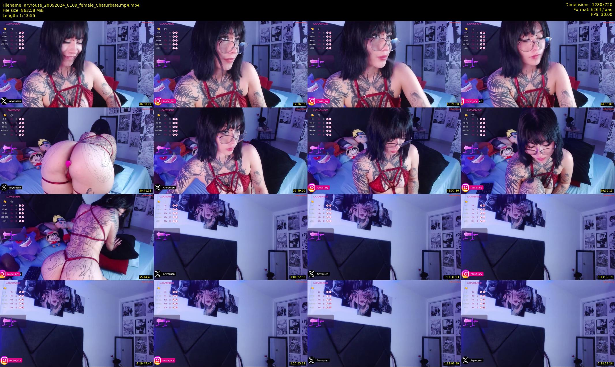 aryrouse — 104 minute Chaturbate female cam show recording, 720p, Sep 20, 2024