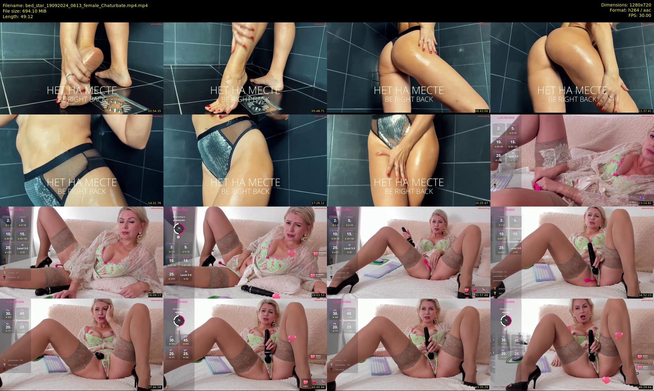 bed_star — 50 minute Chaturbate female cam show recording, 720p, Sep 19, 2024