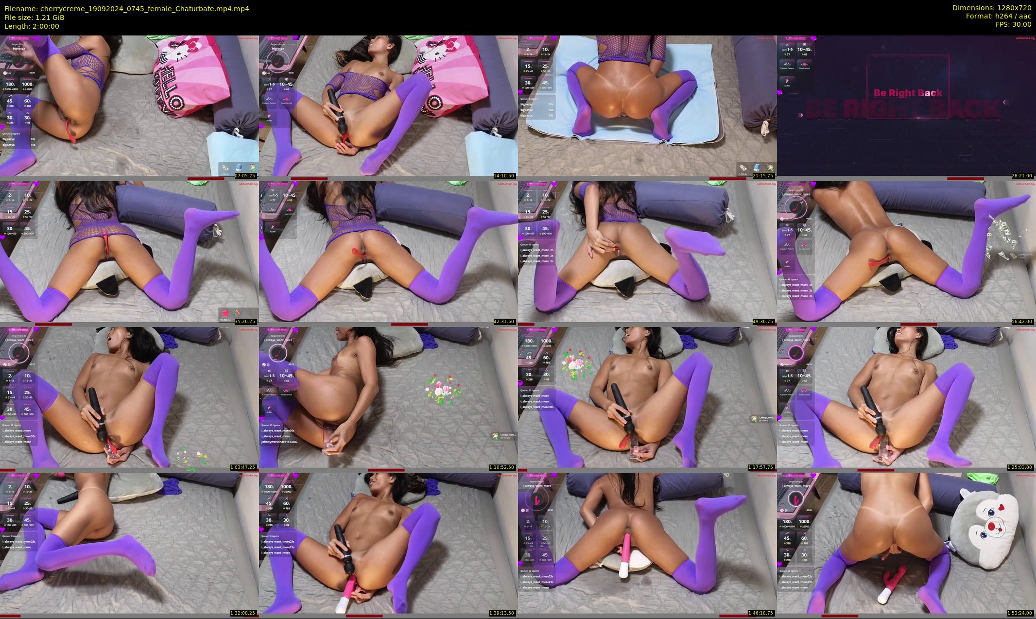 cherrycreme — 120 minute Chaturbate female cam show recording, 720p, Sep 19, 2024