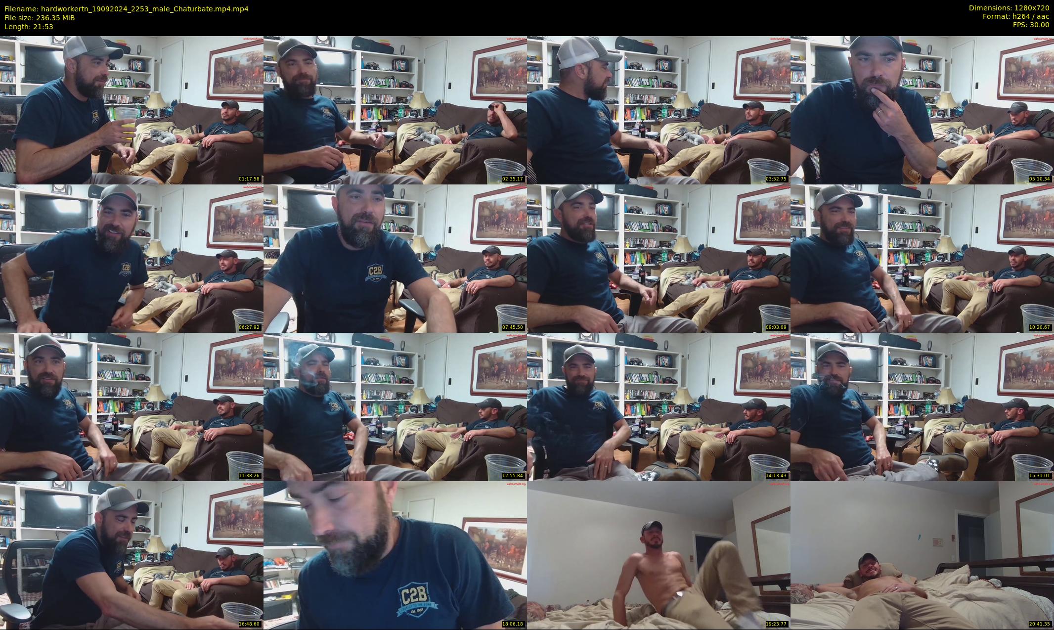 hardworkertn — 22 minute Chaturbate male cam show recording, 720p, Sep 19, 2024