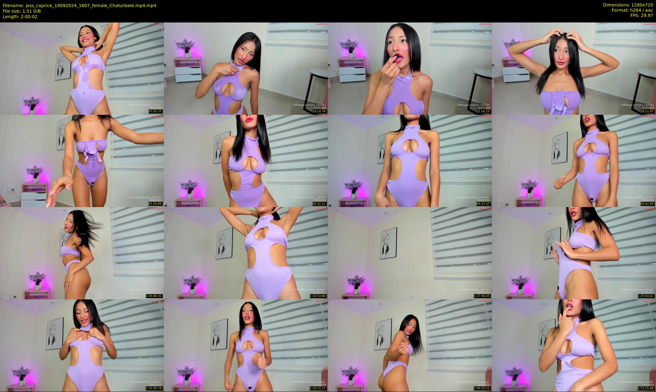 joss_caprice — 121 minute Chaturbate female cam show recording, 720p, Sep 19, 2024