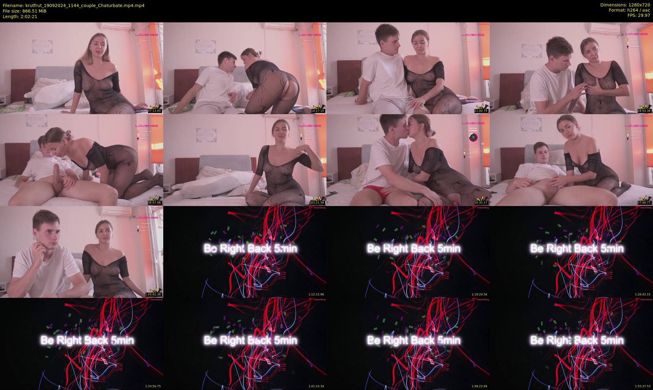 krutfrut — 123 minute Chaturbate couple cam show recording, 720p, Sep 19, 2024