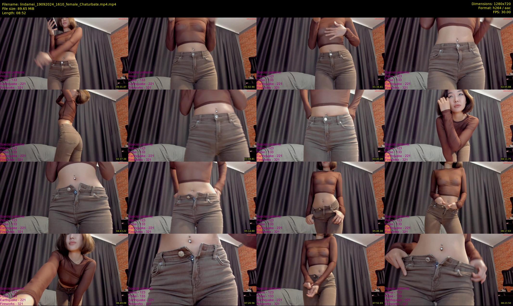 lindamei — 9 minute Chaturbate female cam show recording, 720p, Sep 19, 2024