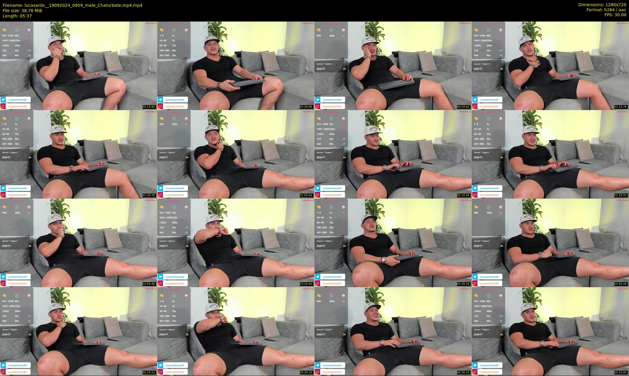 lucasanto_ — 6 minute Chaturbate male cam show recording, 720p, Sep 19, 2024