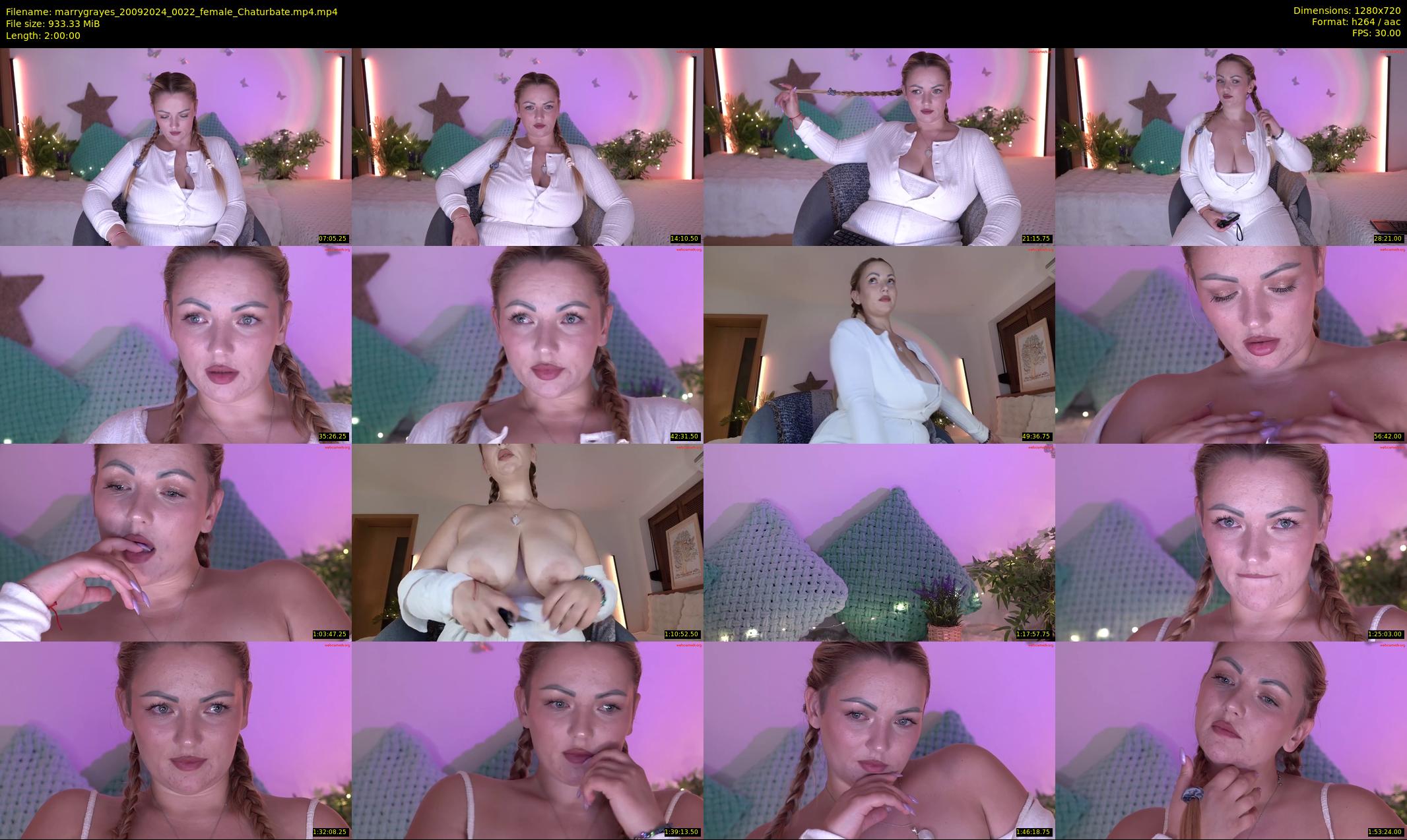 marrygrayes — 120 minute Chaturbate female cam show recording, 720p, Sep 20, 2024