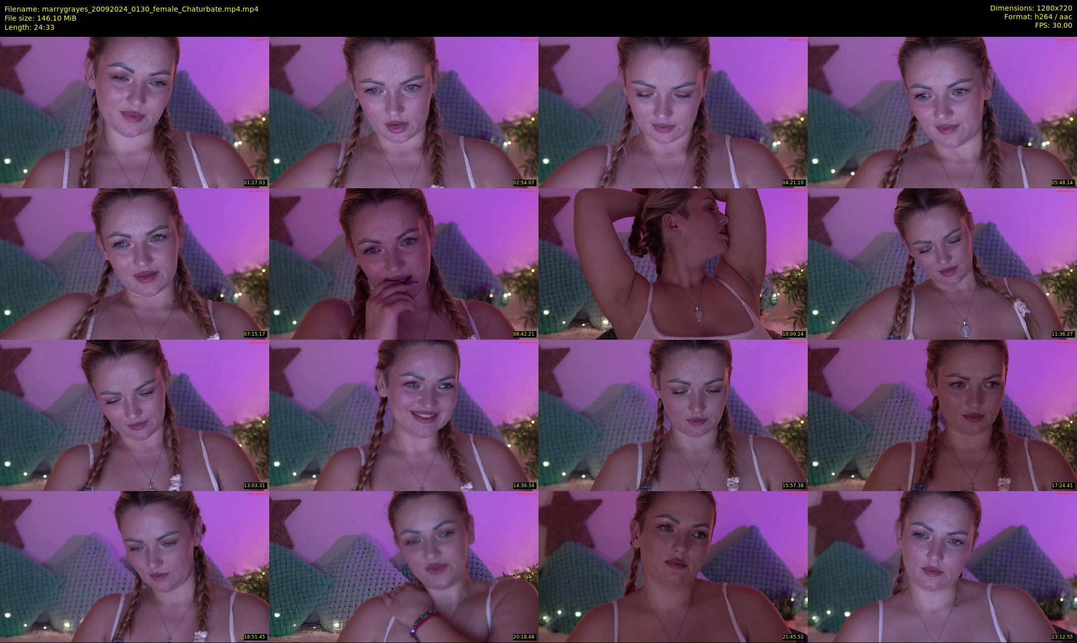 marrygrayes — 25 minute Chaturbate female cam show recording, 720p, Sep 20, 2024