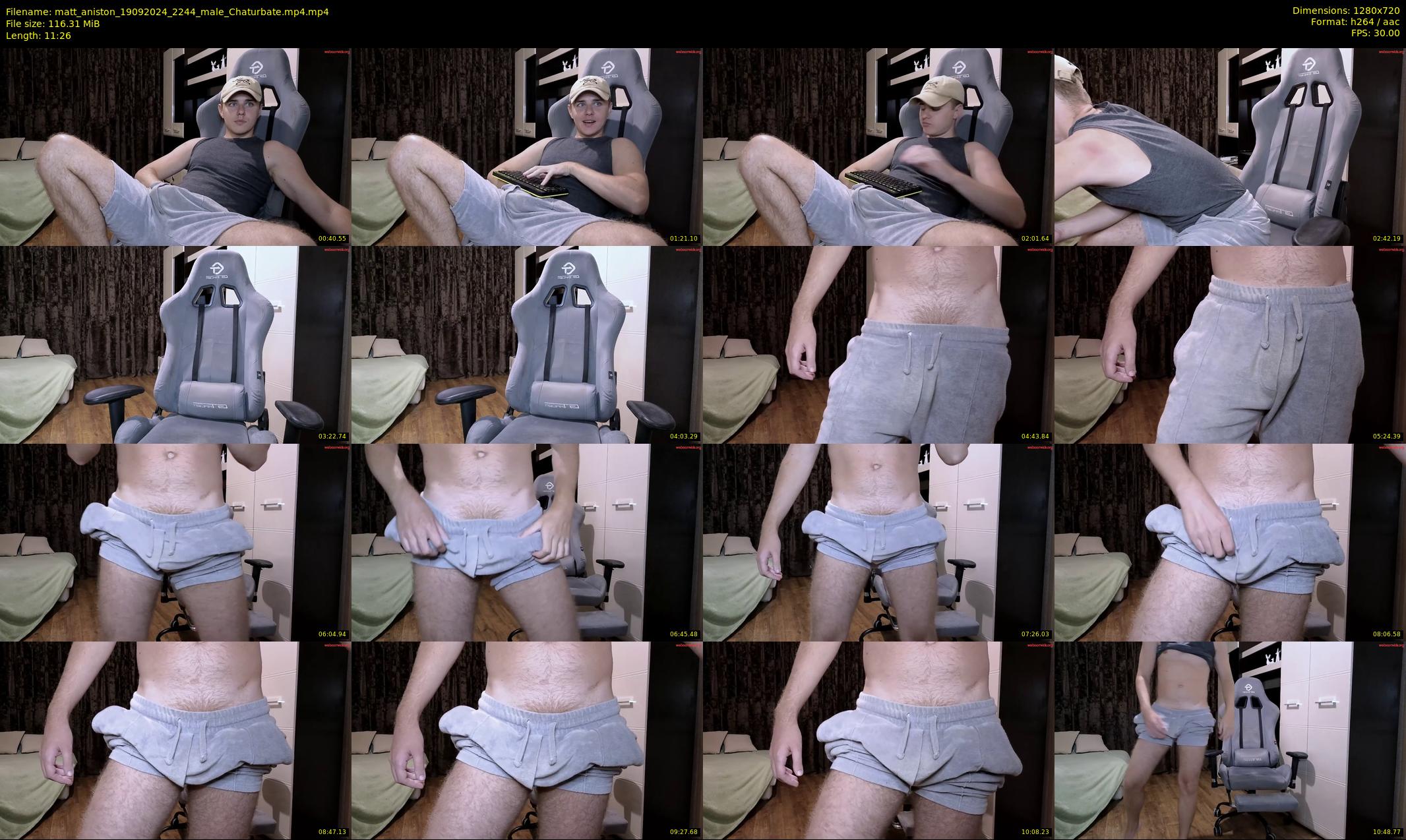 matt_aniston — 12 minute Chaturbate male cam show recording, 720p, Sep 19, 2024