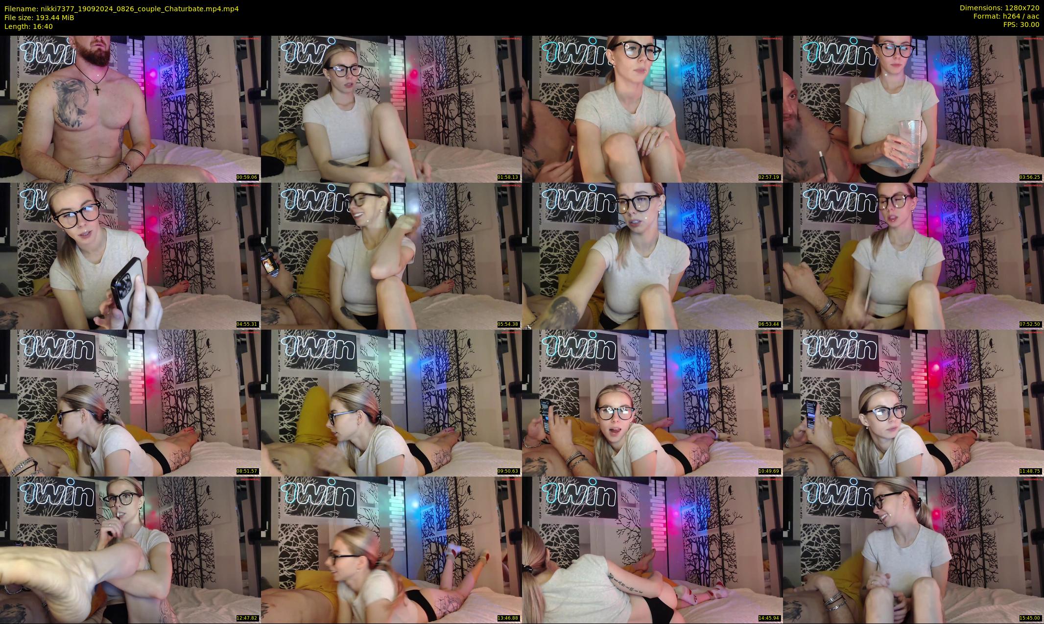 nikki7377 — 17 minute Chaturbate couple cam show recording, 720p, Sep 19, 2024