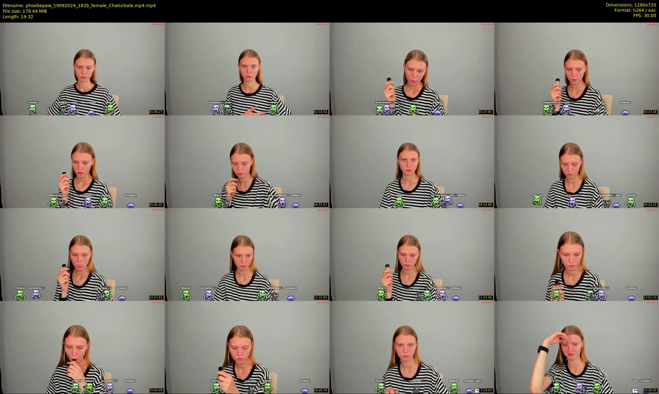 phoebepaw — 20 minute Chaturbate female cam show recording, 720p, Sep 19, 2024