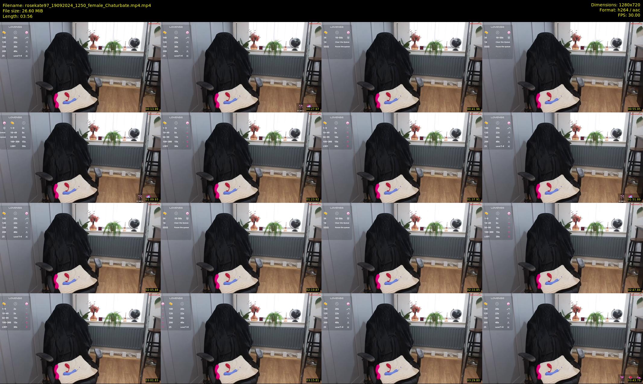 rosekate97 — 4 minute Chaturbate female cam show recording, 720p, Sep 19, 2024