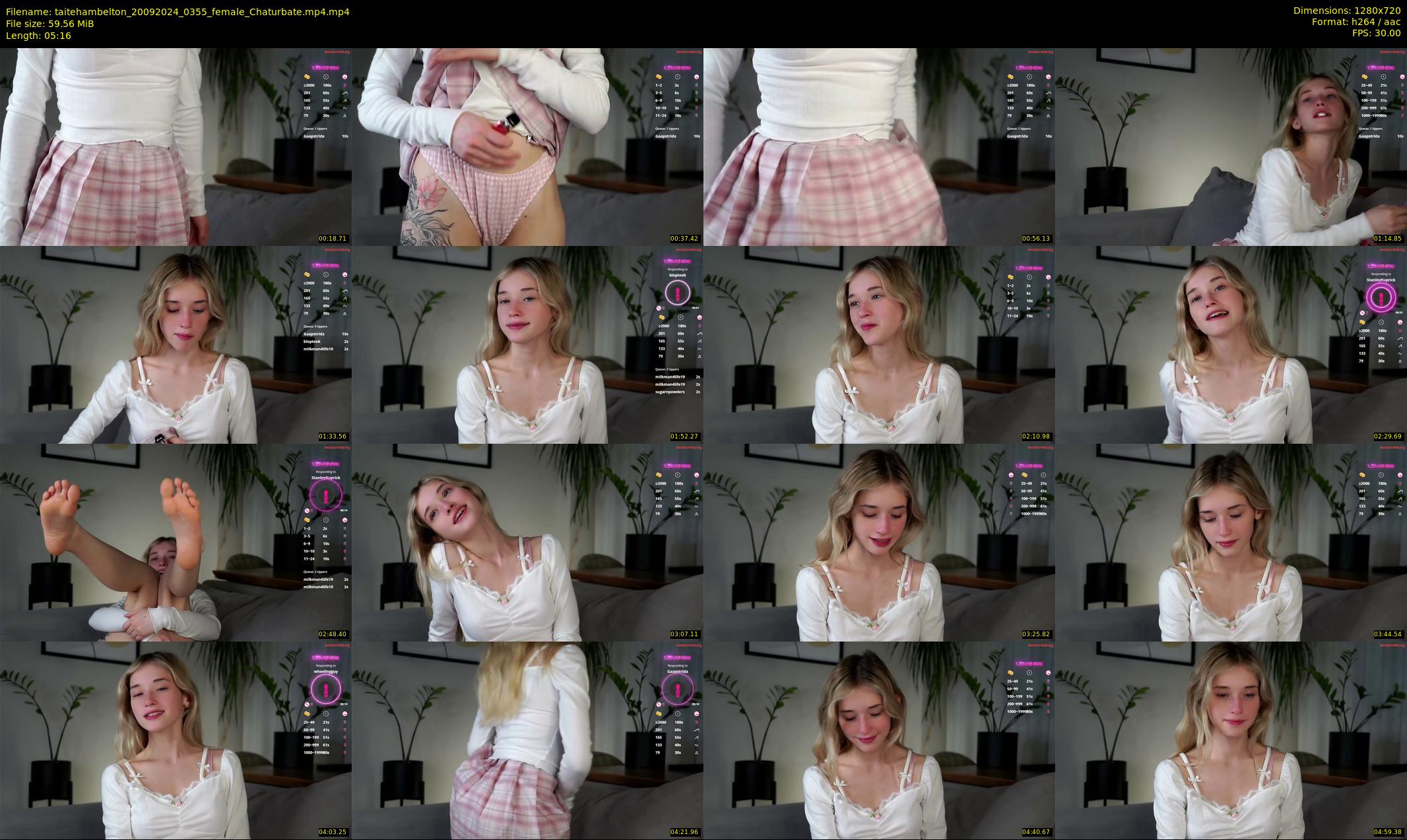 taitehambelton — 6 minute Chaturbate female cam show recording, 720p, Sep 20, 2024