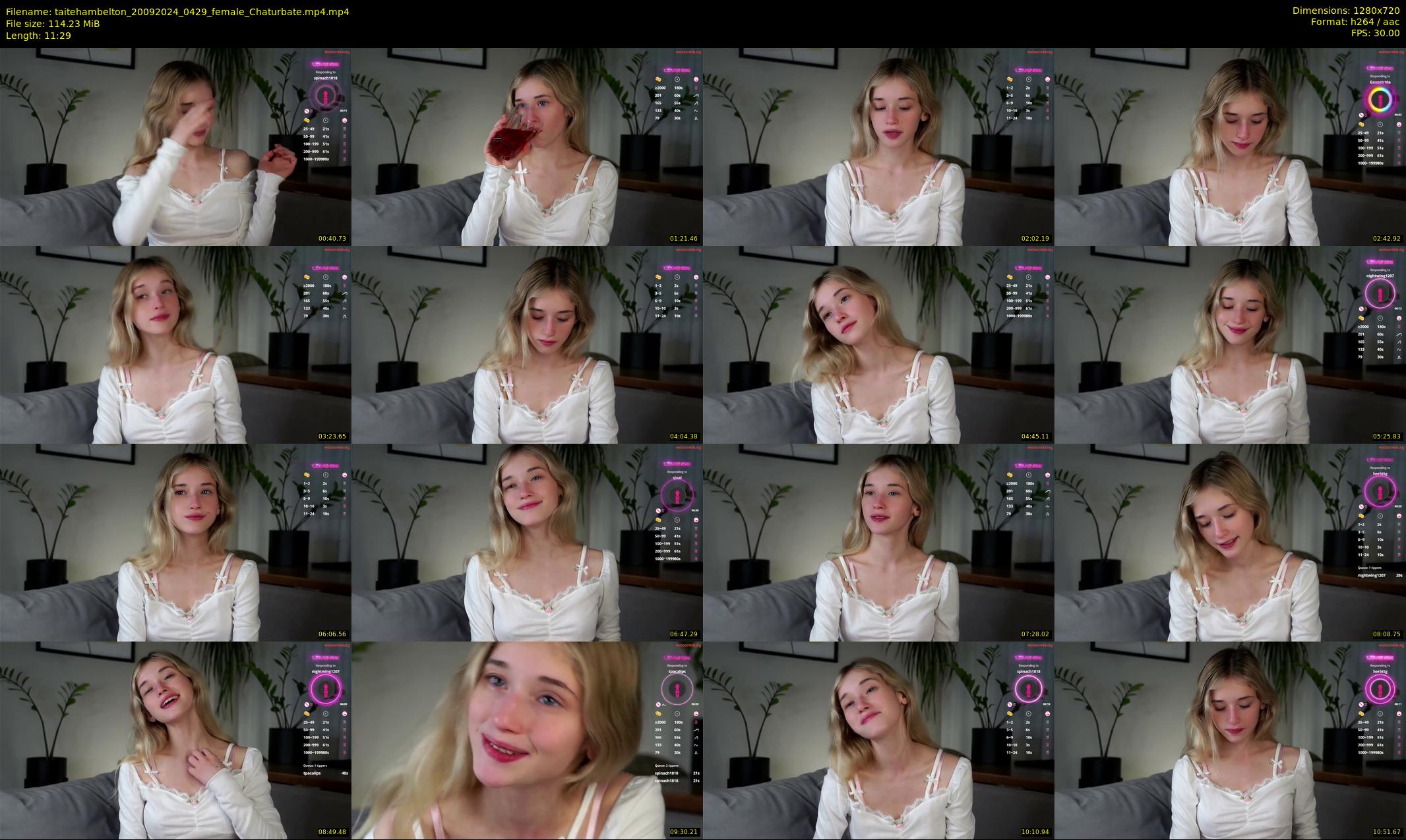 taitehambelton — 12 minute Chaturbate female cam show recording, 720p, Sep 20, 2024
