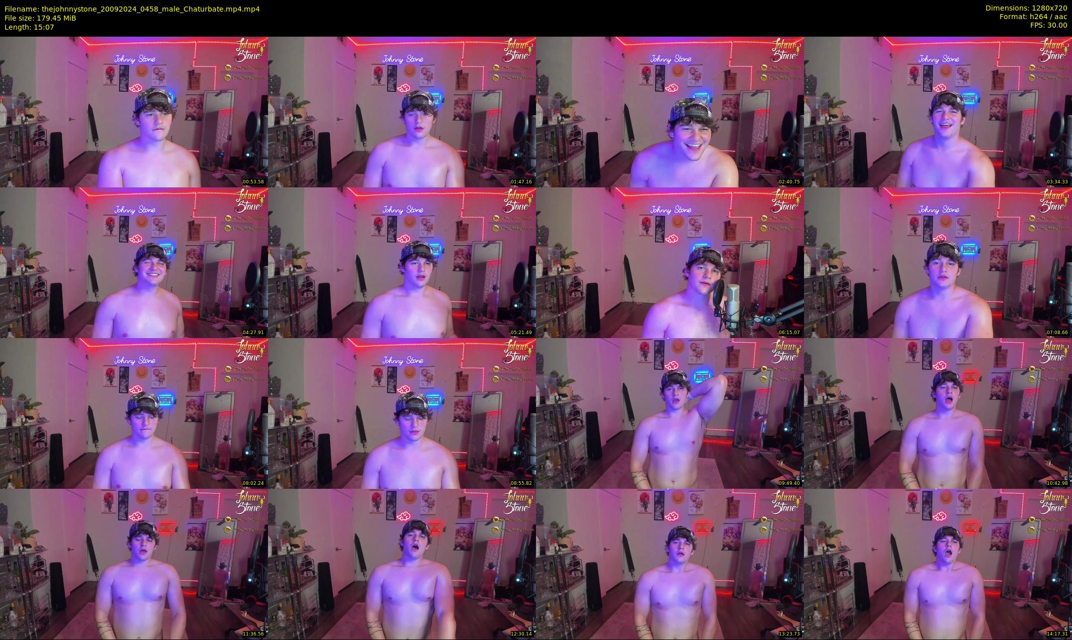thejohnnystone — 16 minute Chaturbate male cam show recording, 720p, Sep 20, 2024