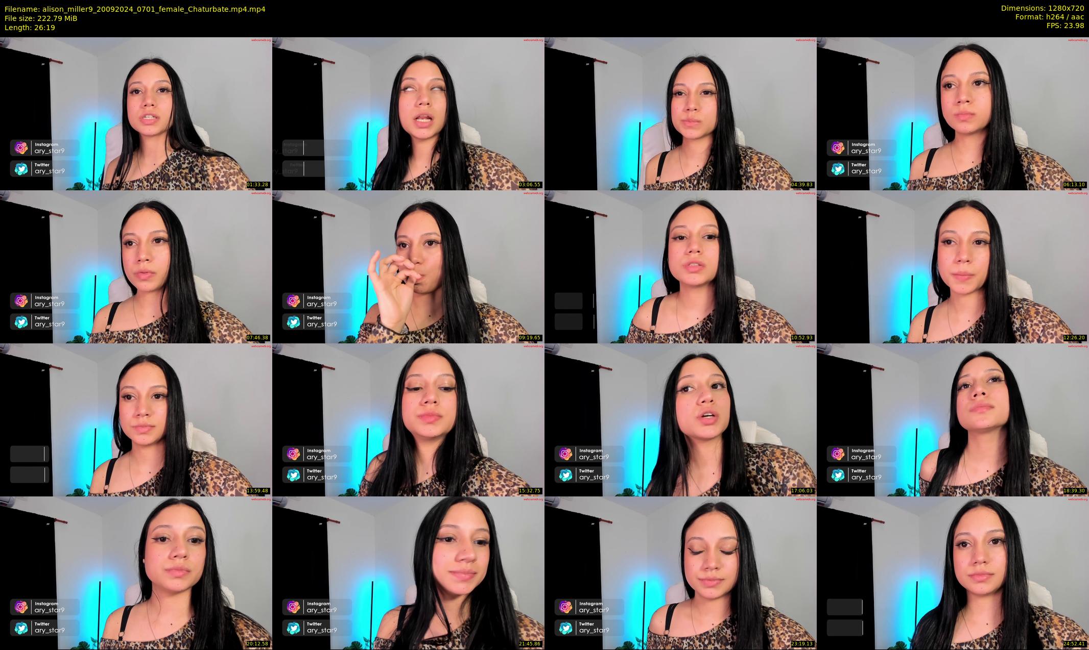 alison_miller9 — 27 minute Chaturbate female cam show recording, 720p, Sep 20, 2024
