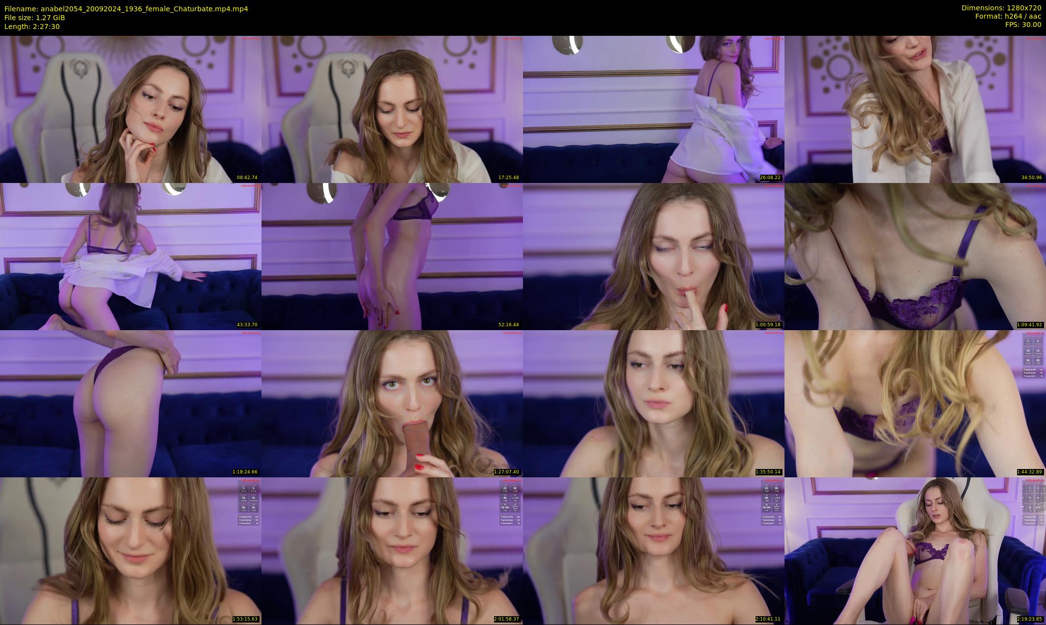 anabel2054 — 148 minute Chaturbate female cam show recording, 720p, Sep 20, 2024