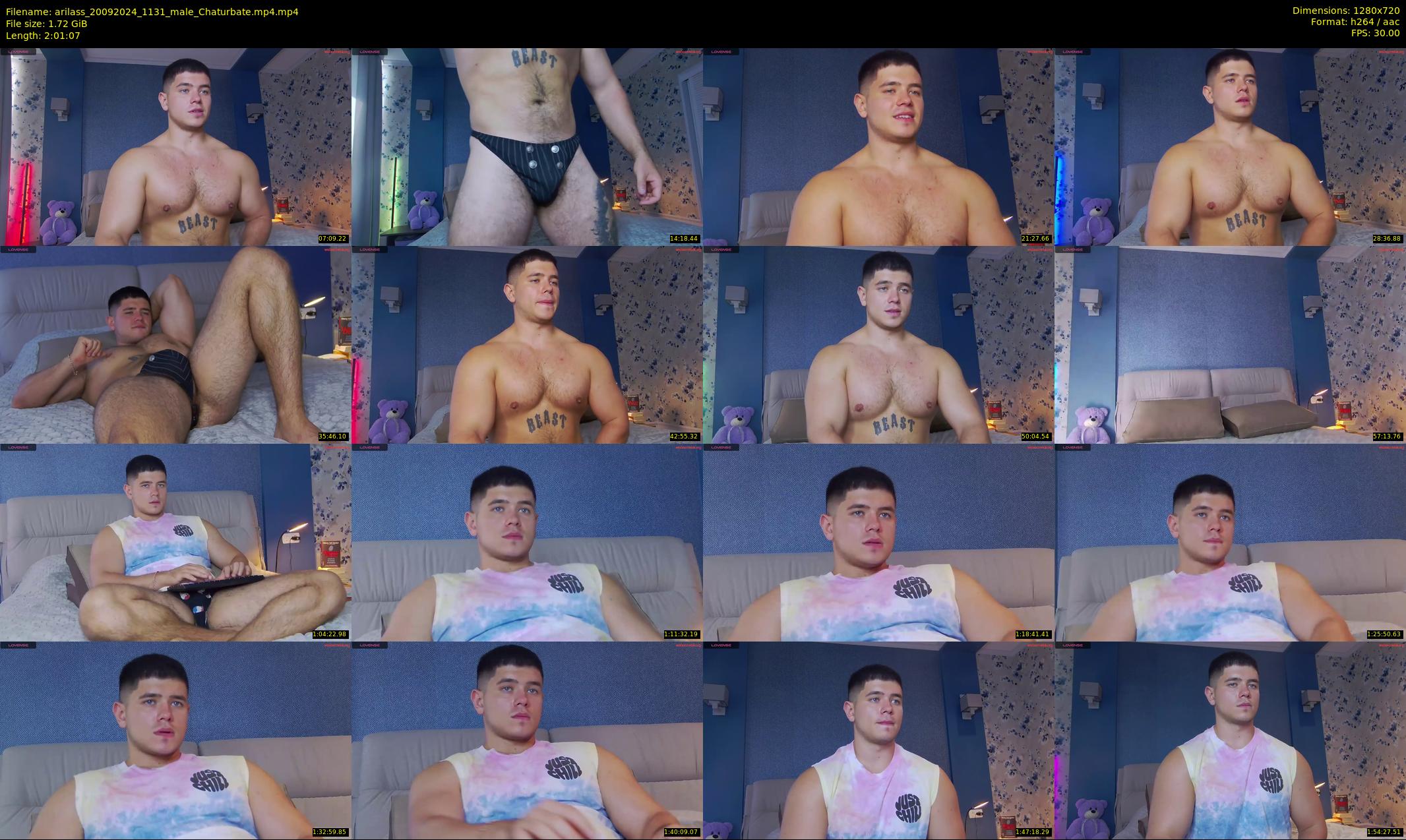 arilass — 122 minute Chaturbate male cam show recording, 720p, Sep 20, 2024