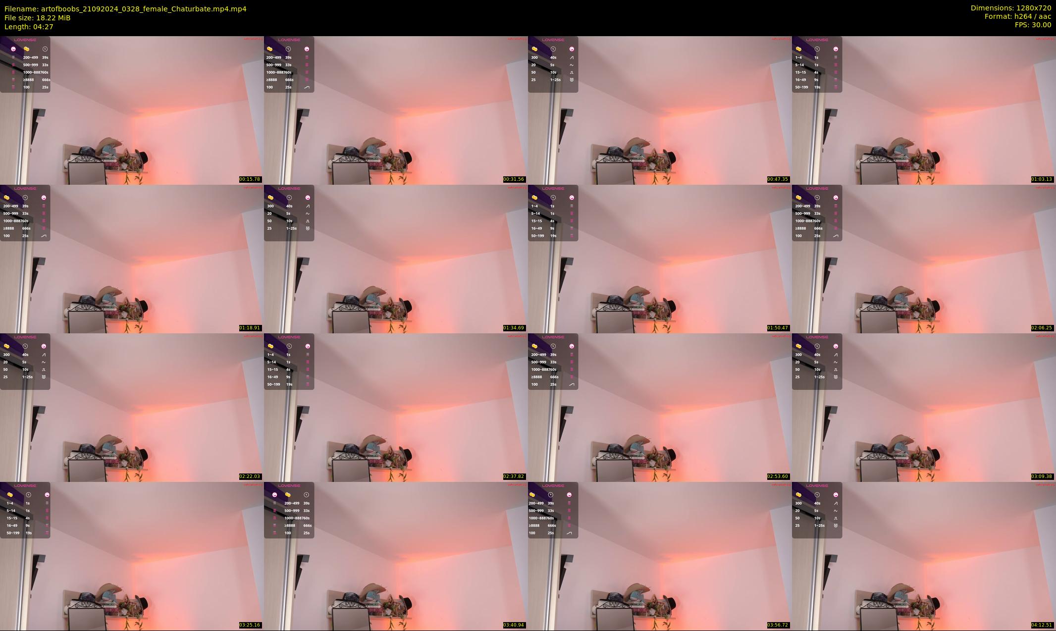 artofboobs — 5 minute Chaturbate female cam show recording, 720p, Sep 21, 2024