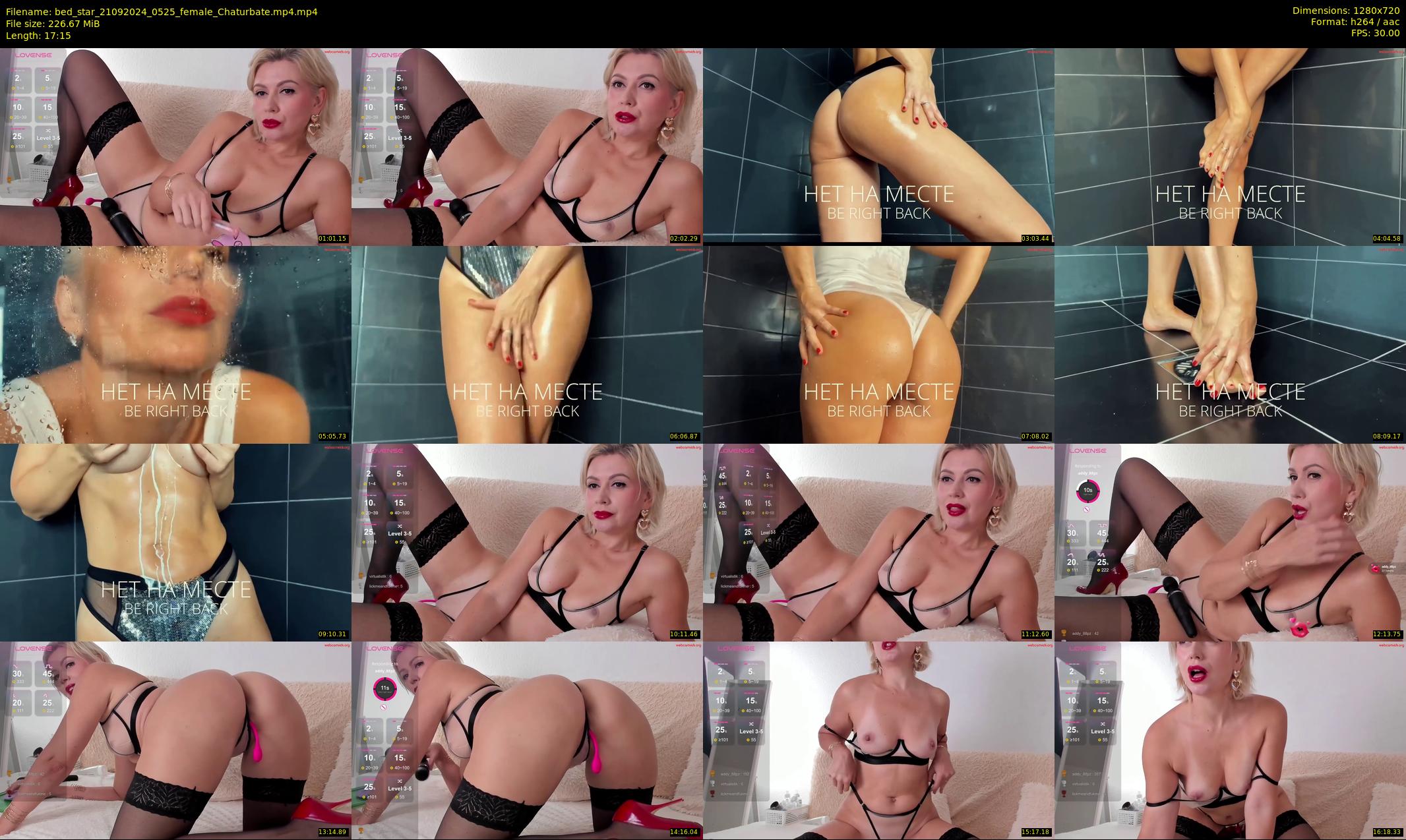 bed_star — 18 minute Chaturbate female cam show recording, 720p, Sep 21, 2024