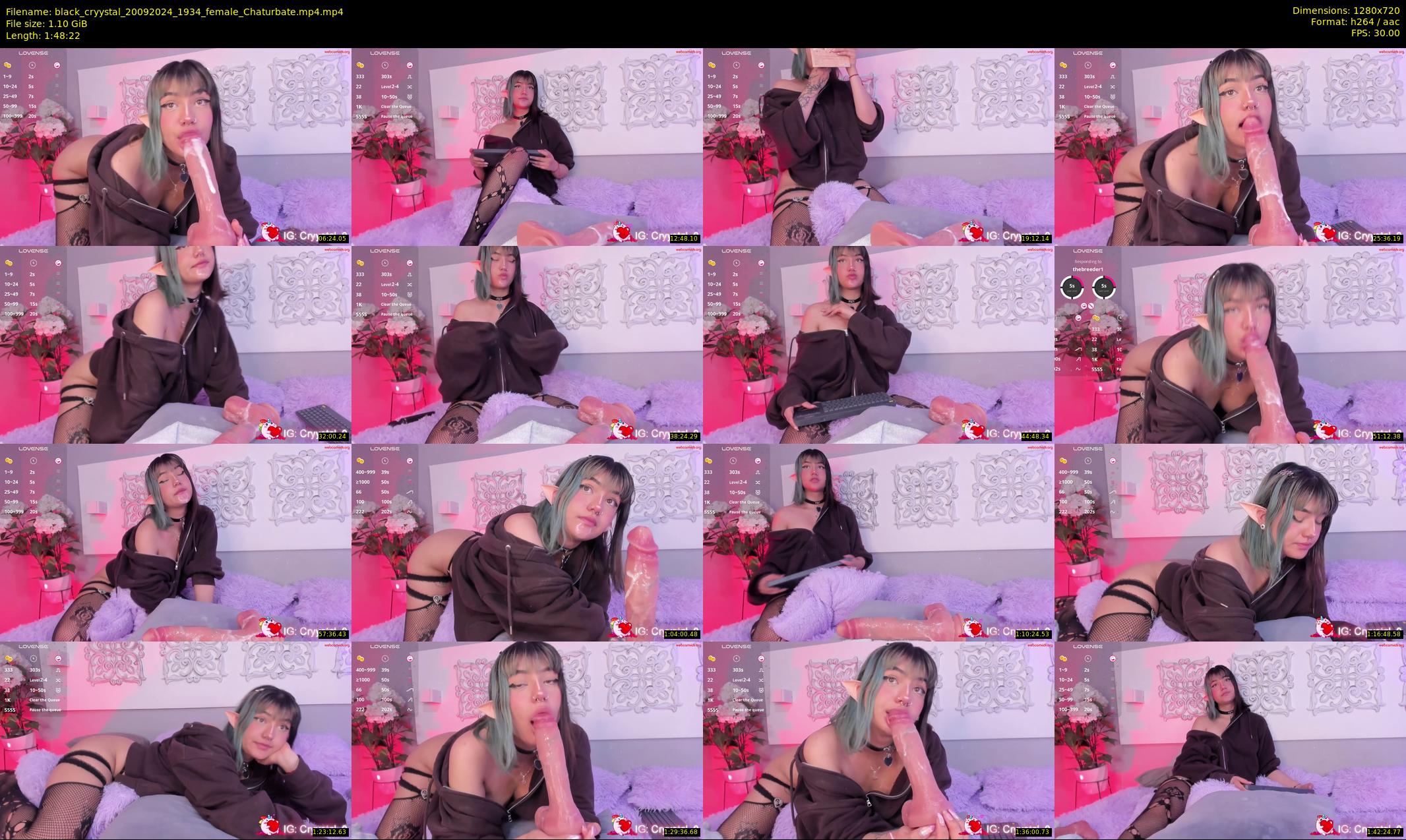 black_cryystal — 109 minute Chaturbate female cam show recording, 720p, Sep 20, 2024