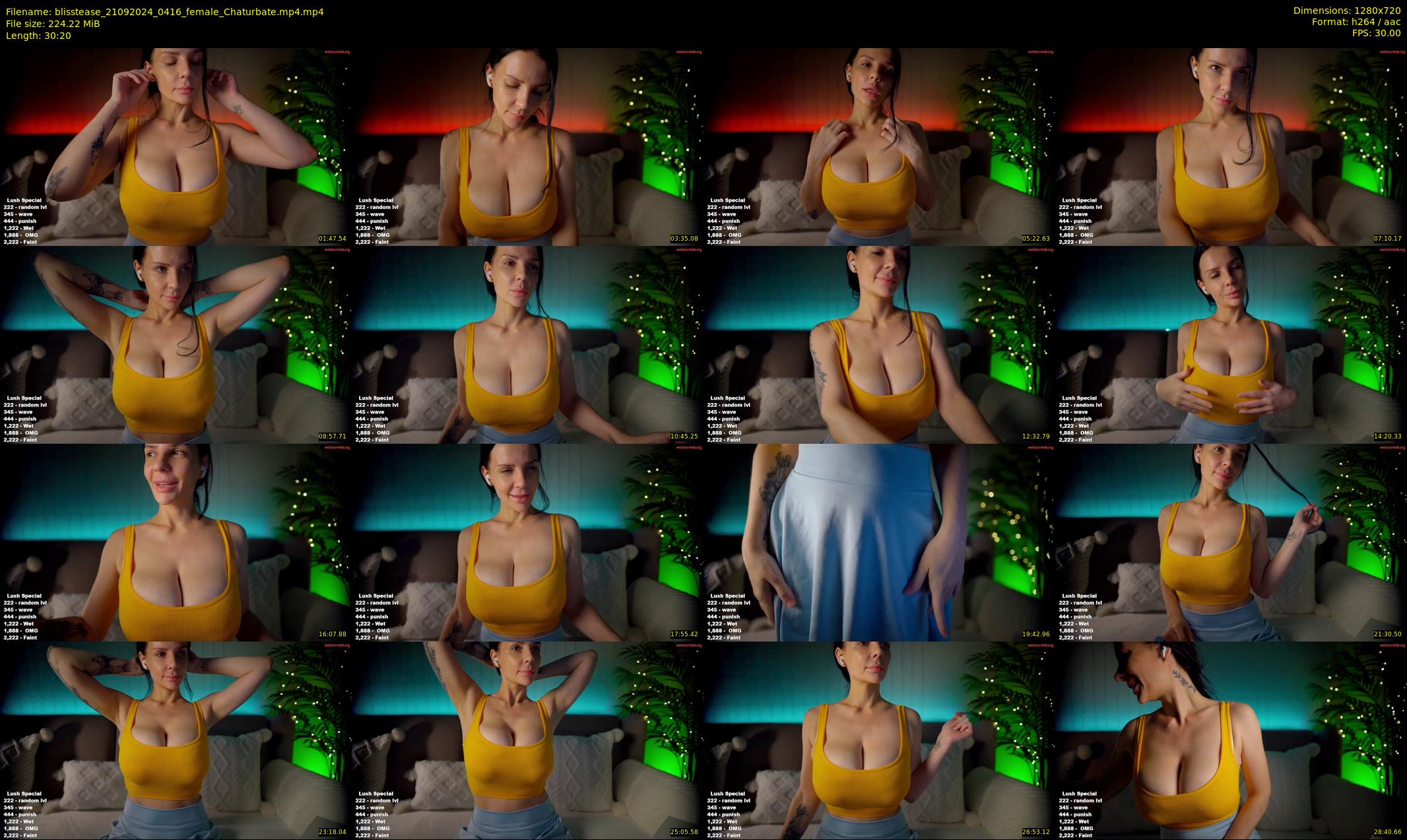 blisstease — 31 minute Chaturbate female cam show recording, 720p, Sep 21, 2024