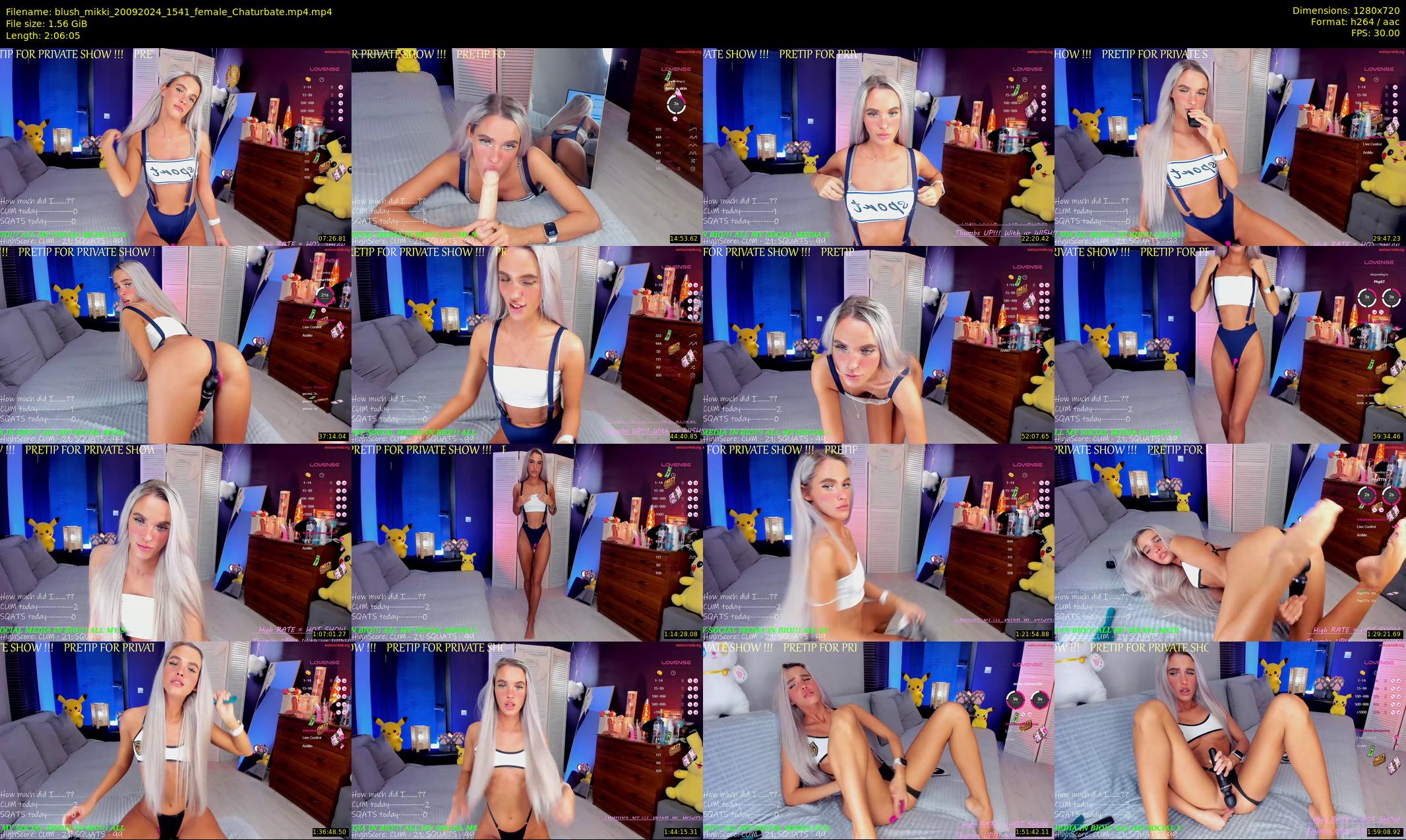 blush_mikki — 127 minute Chaturbate female cam show recording, 720p, Sep 20, 2024