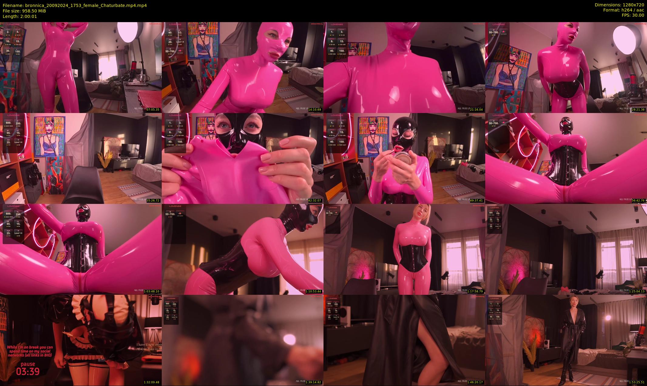 bronnica — 121 minute Chaturbate female cam show recording, 720p, Sep 20, 2024