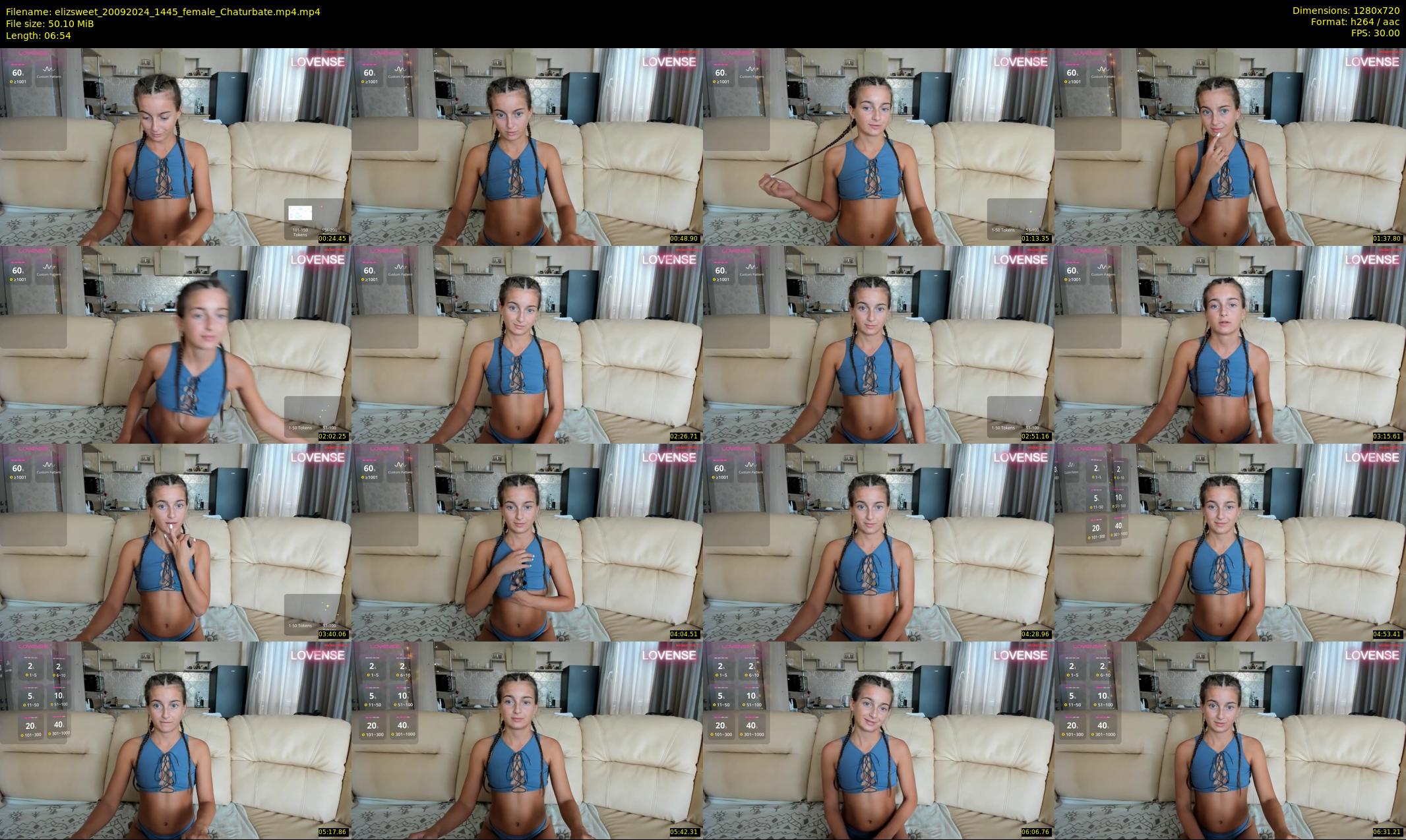 elizsweet — 7 minute Chaturbate female cam show recording, 720p, Sep 20, 2024