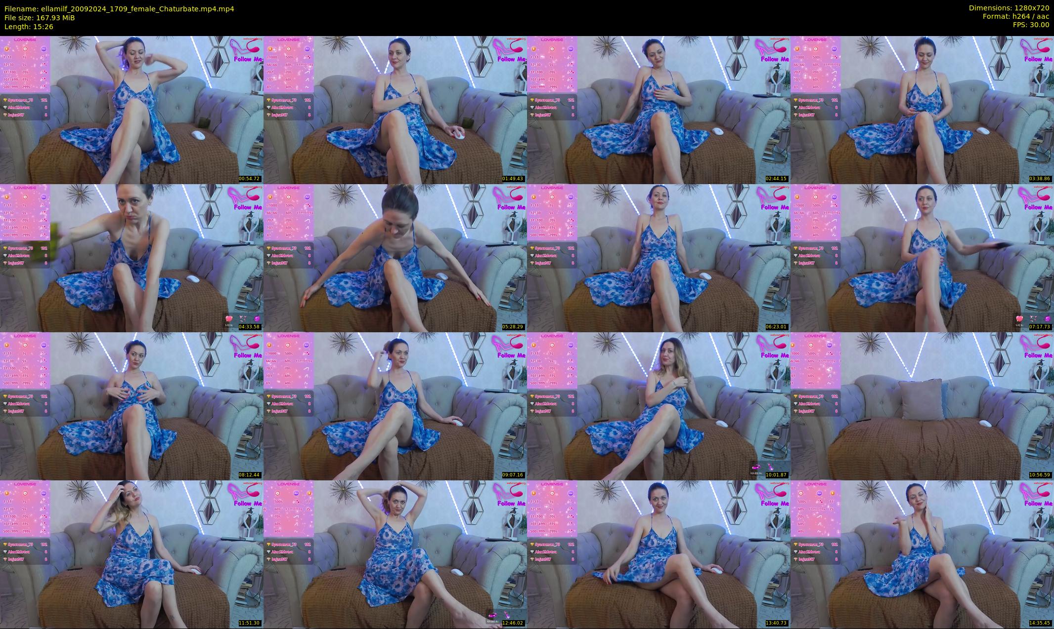ellamilf — 16 minute Chaturbate female cam show recording, 720p, Sep 20, 2024