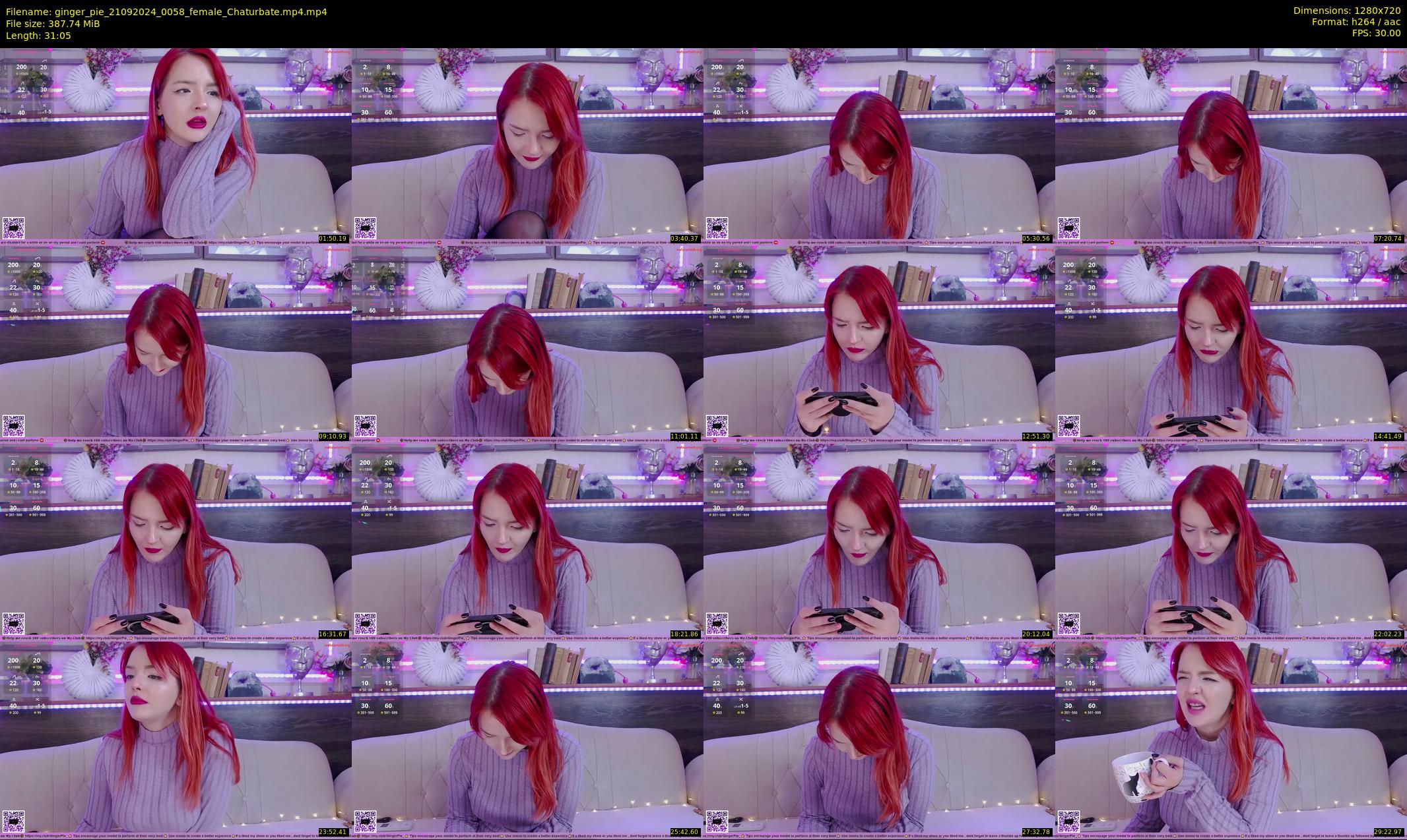 ginger_pie — 32 minute Chaturbate female cam show recording, 720p, Sep 21, 2024