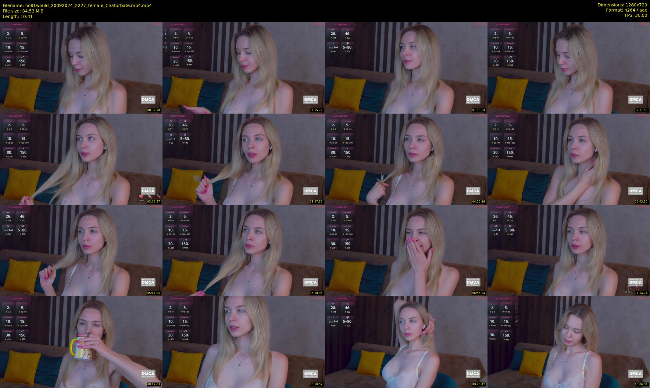 holl1would — 11 minute Chaturbate female cam show recording, 720p, Sep 20, 2024