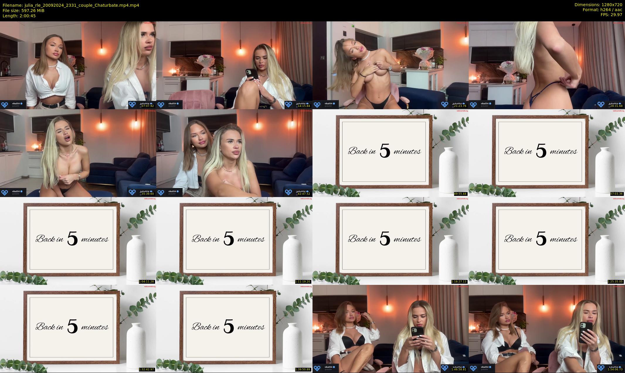 julia_rle — 121 minute Chaturbate female cam show recording, 720p, Sep 20, 2024
