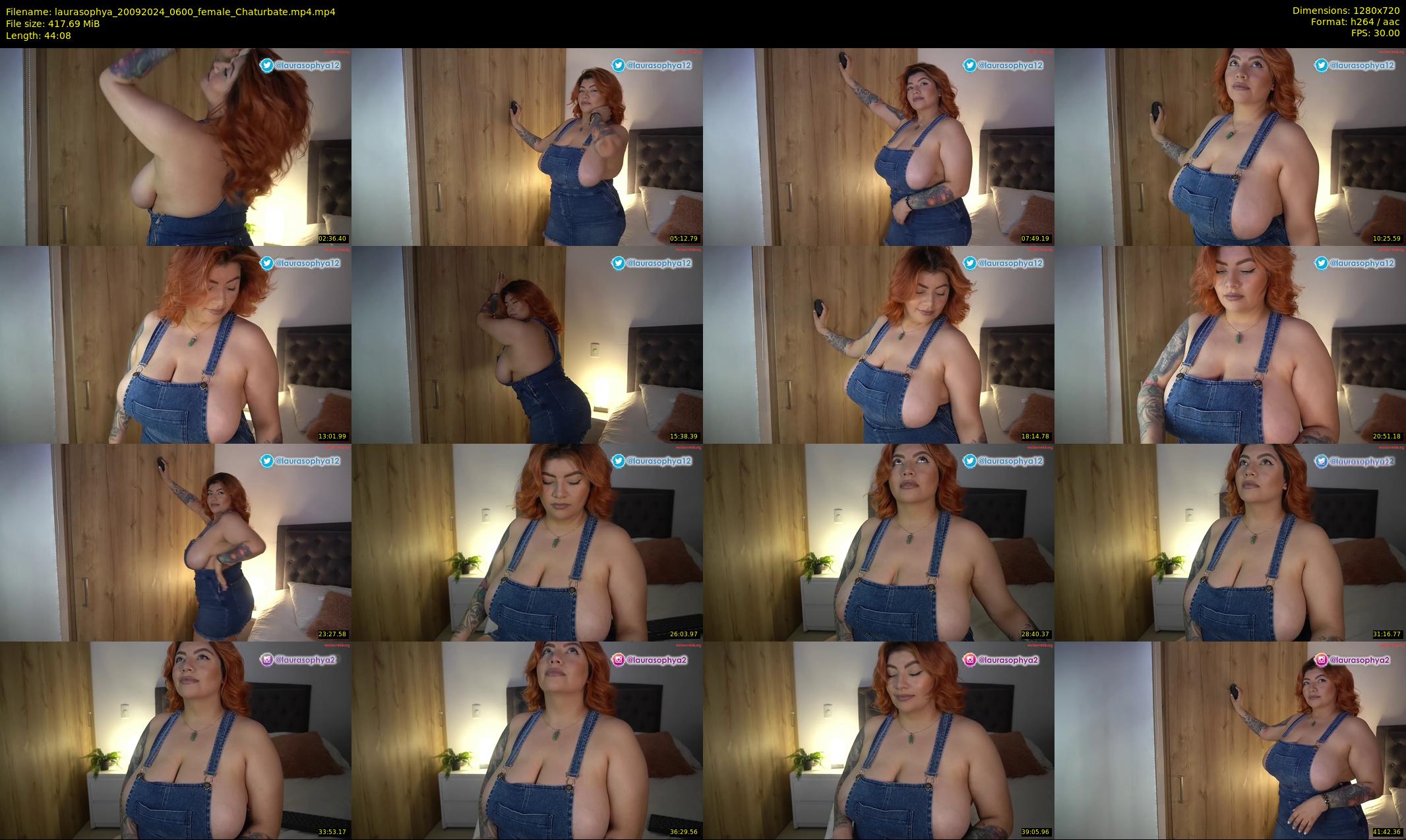 laurasophya — 45 minute Chaturbate female cam show recording, 720p, Sep 20, 2024