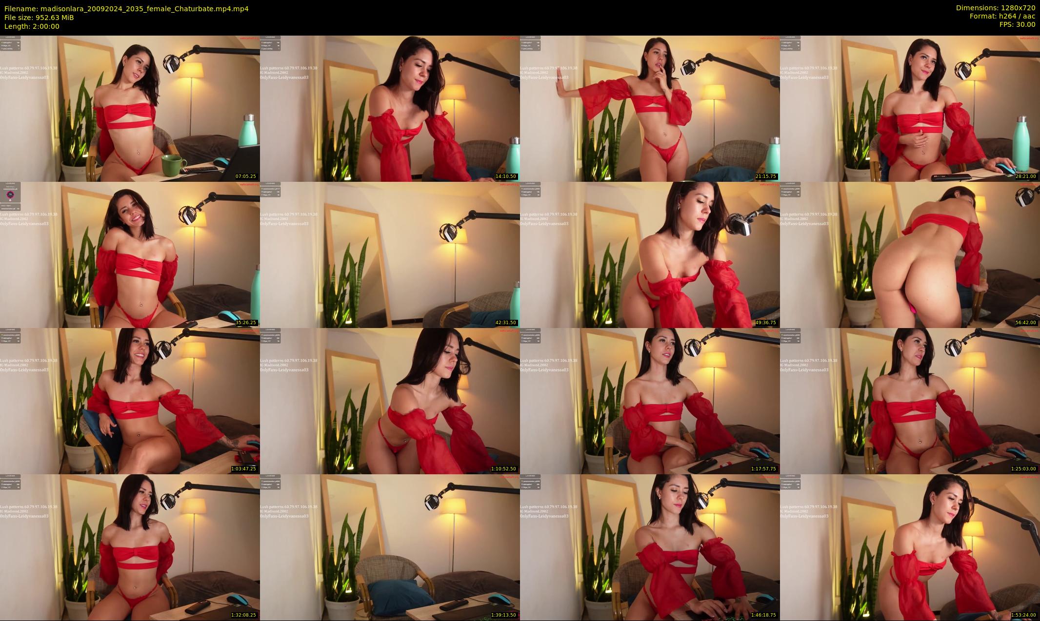 madisonlara — 120 minute Chaturbate female cam show recording, 720p, Sep 20, 2024