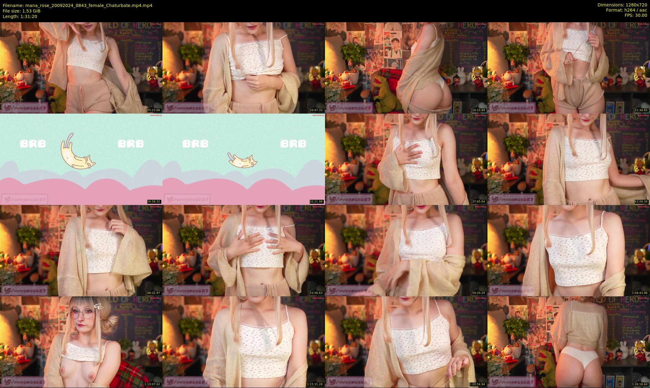 mana_rose — 92 minute Chaturbate female cam show recording, 720p, Sep 20, 2024