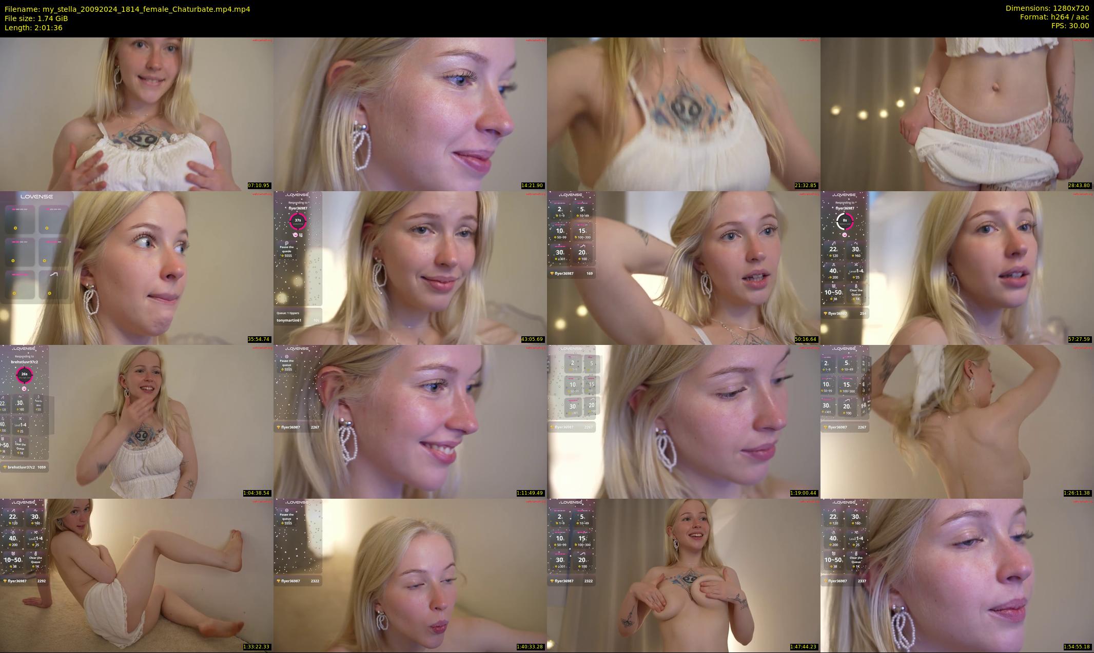 my_stella — 122 minute Chaturbate female cam show recording, 720p, Sep 20, 2024