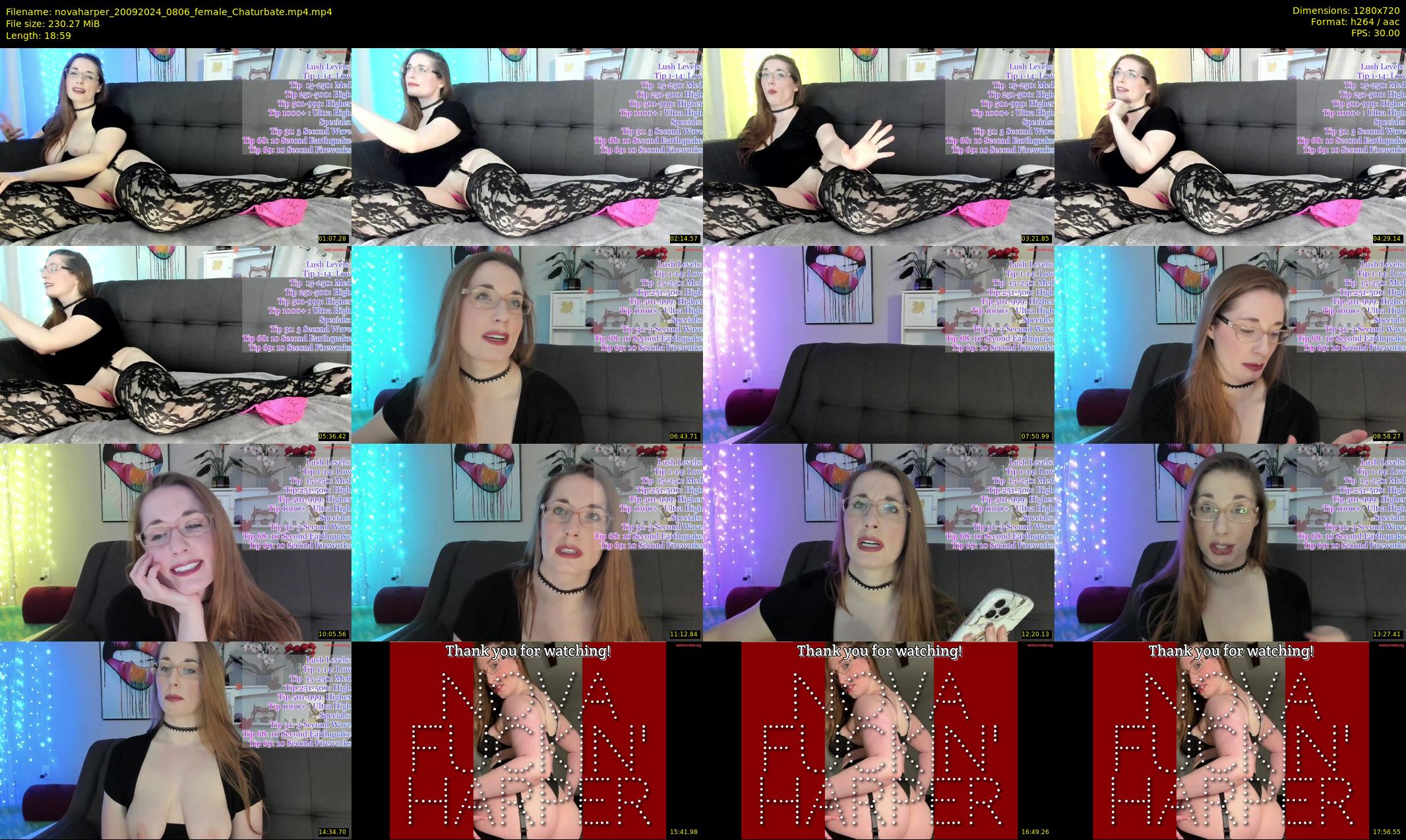 novaharper — 19 minute Chaturbate female cam show recording, 720p, Sep 20, 2024