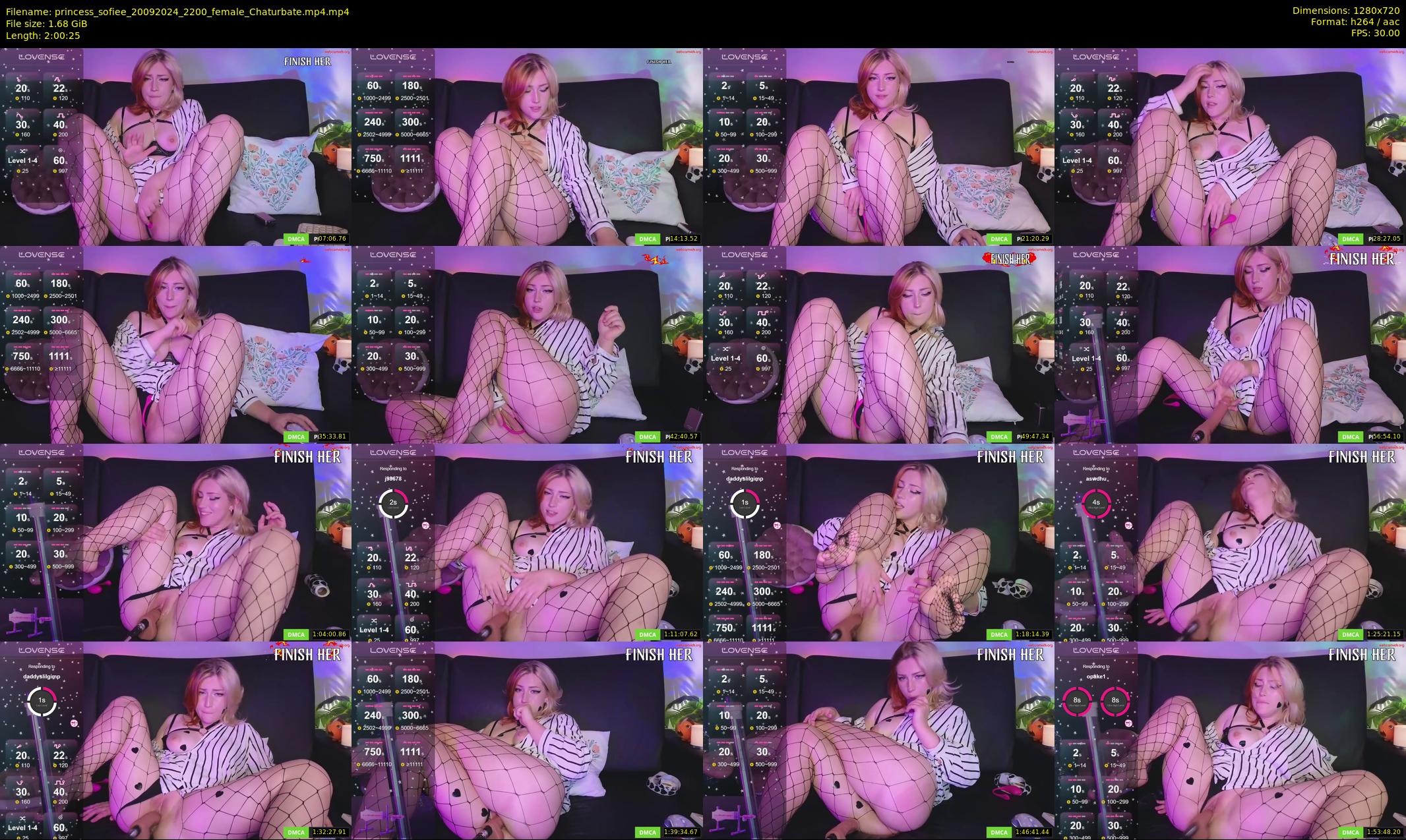princess_sofiee — 121 minute Chaturbate female cam show recording, 720p, Sep 20, 2024