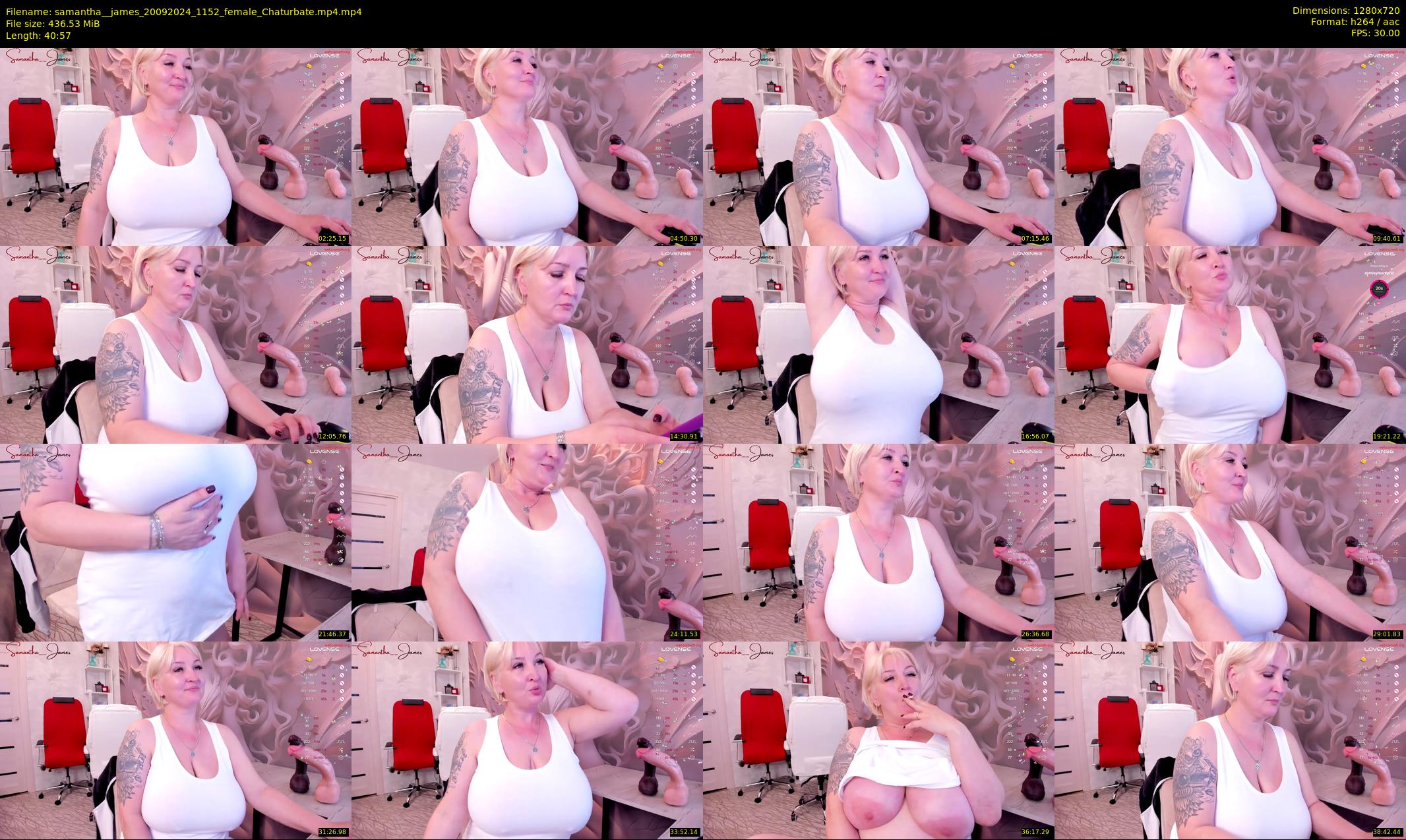 samantha__james — 41 minute Chaturbate female cam show recording, 720p, Sep 20, 2024