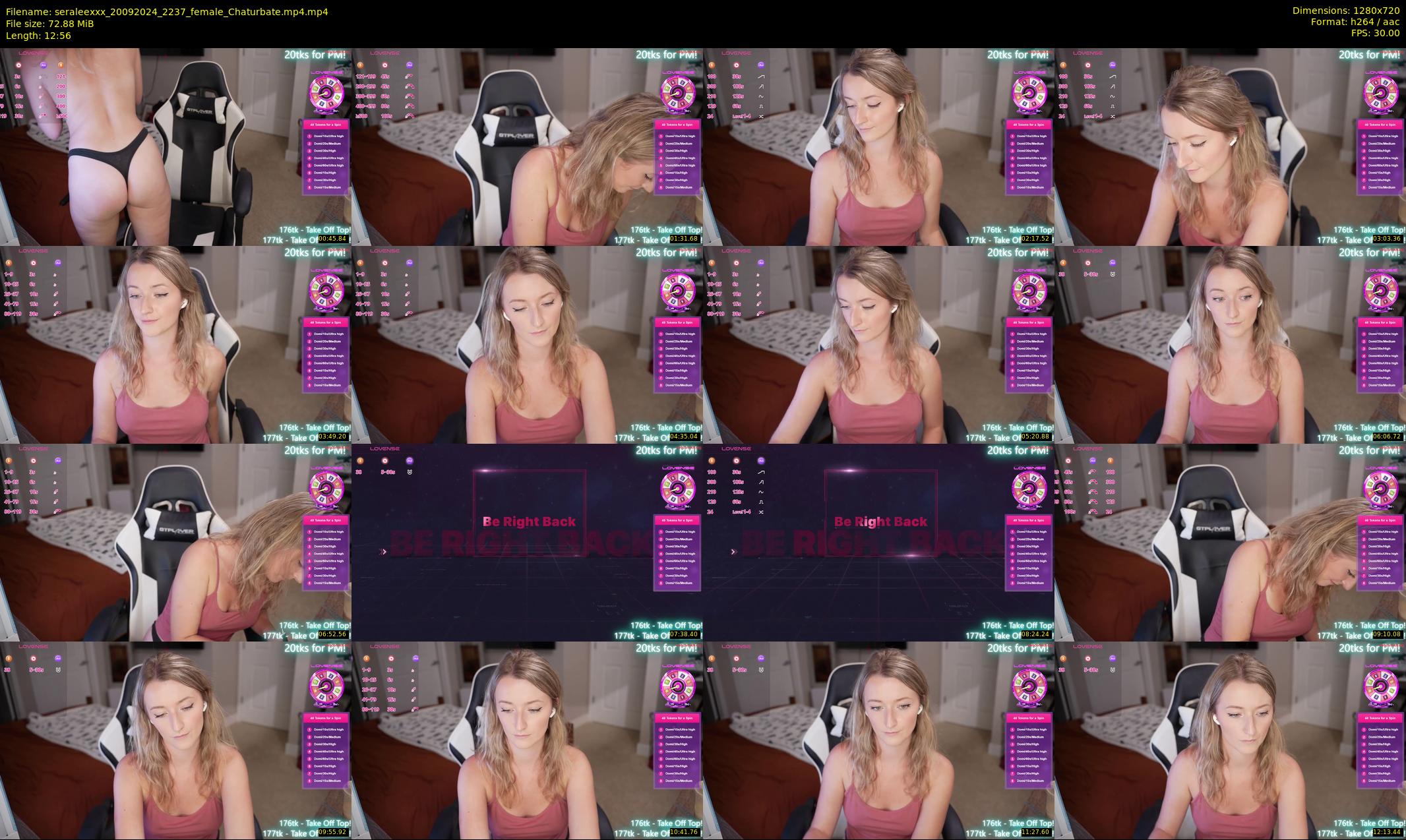 seraleexxx — 13 minute Chaturbate female cam show recording, 720p, Sep 20, 2024