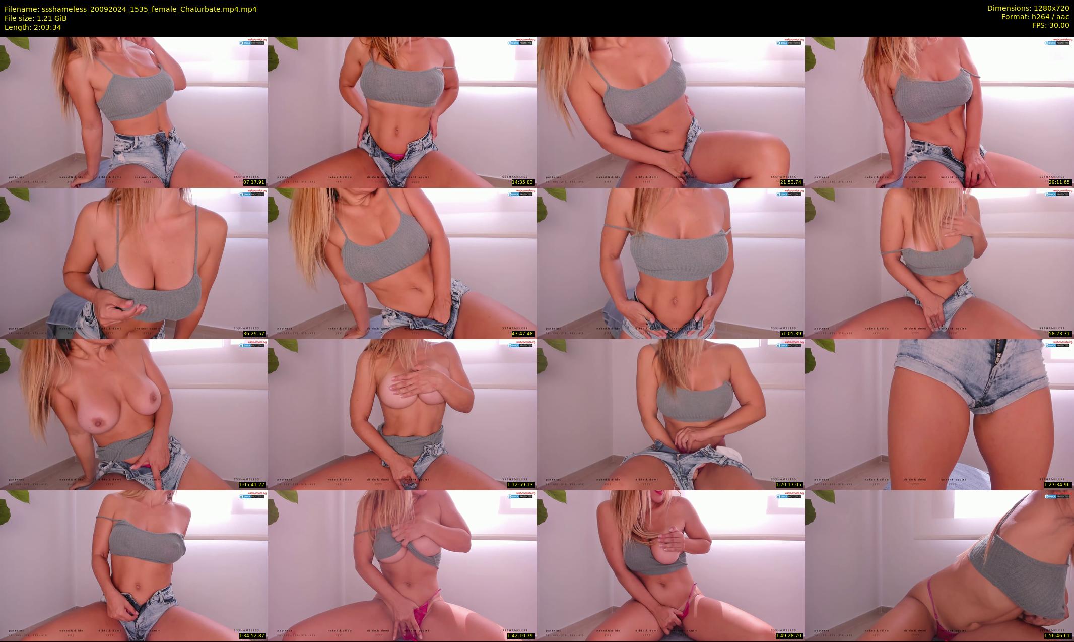 ssshameless — 124 minute Chaturbate female cam show recording, 720p, Sep 20, 2024