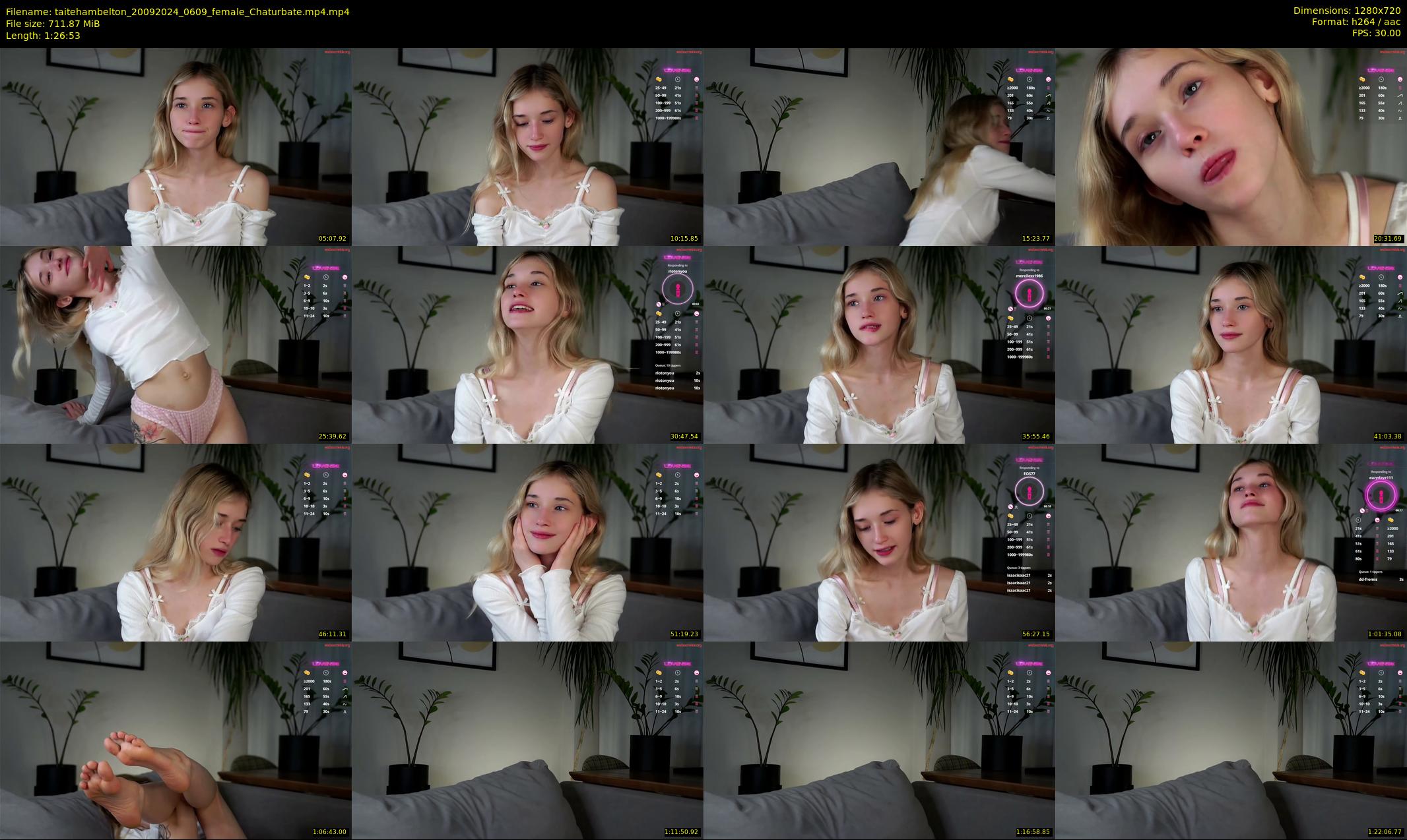 taitehambelton — 87 minute Chaturbate female cam show recording, 720p, Sep 20, 2024