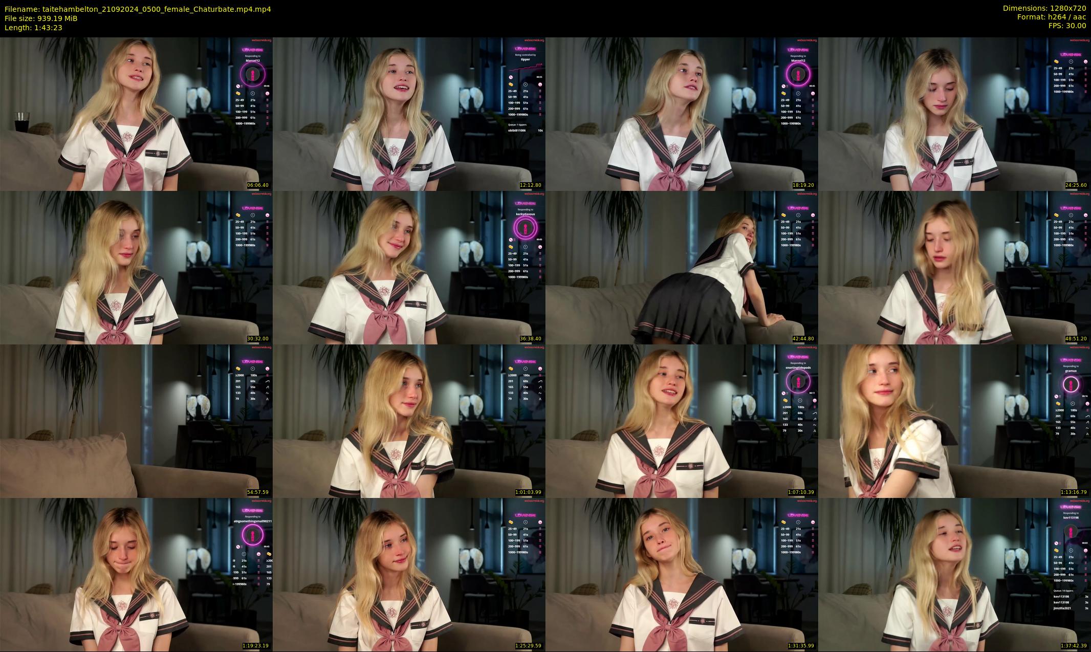 taitehambelton — 104 minute Chaturbate female cam show recording, 720p, Sep 21, 2024