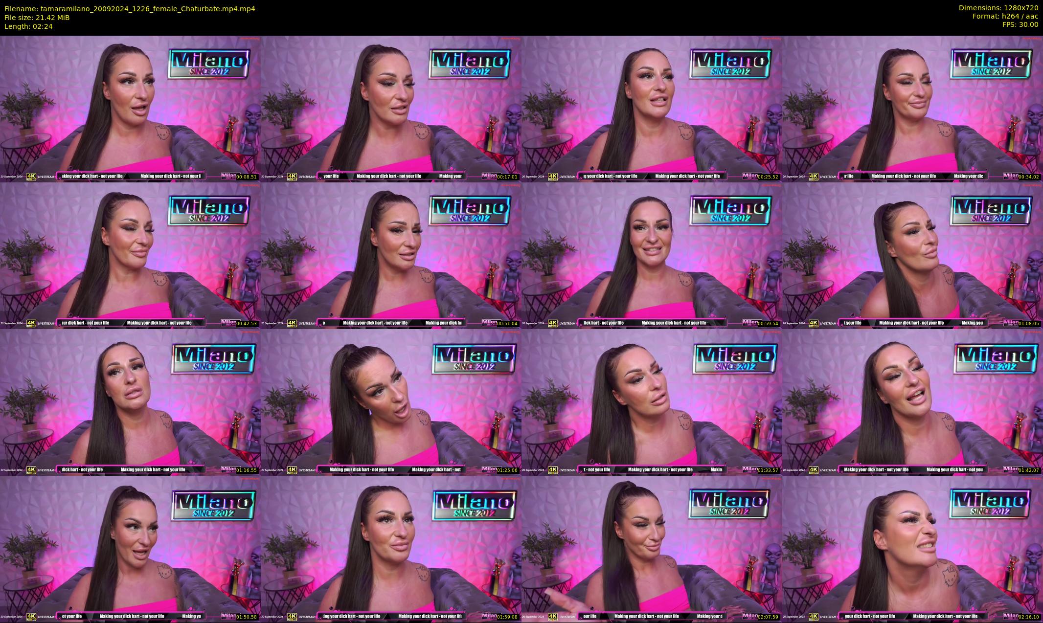 tamaramilano — 3 minute Chaturbate female cam show recording, 720p, Sep 20, 2024