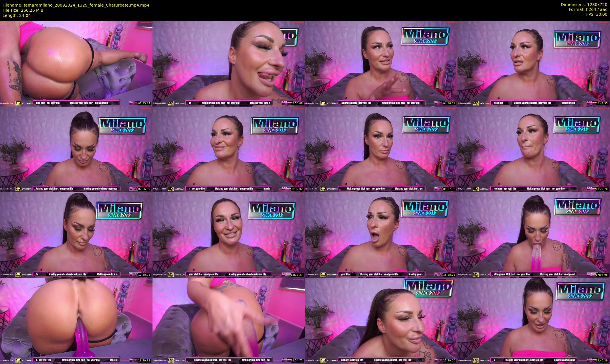 tamaramilano — 25 minute Chaturbate female cam show recording, 720p, Sep 20, 2024